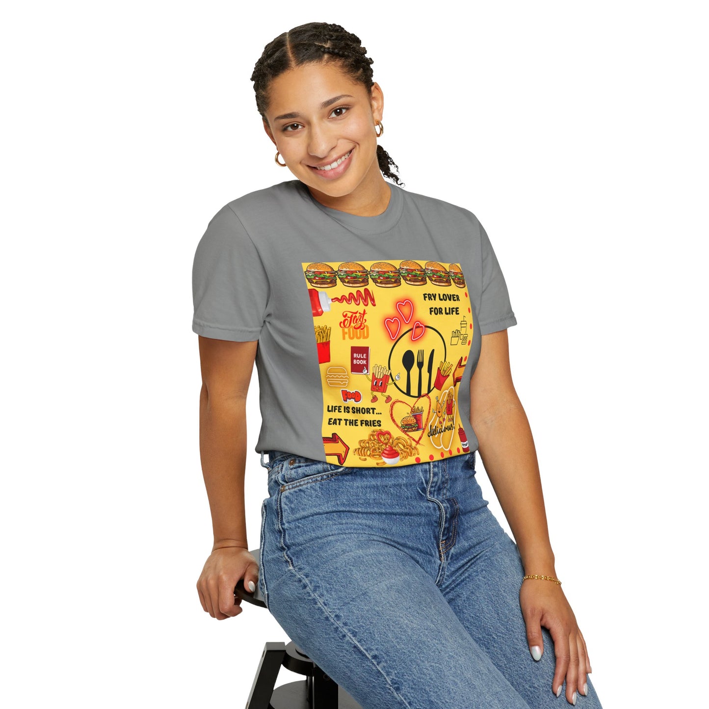 Eat The Fries Unisex Garment-Dyed T-shirt