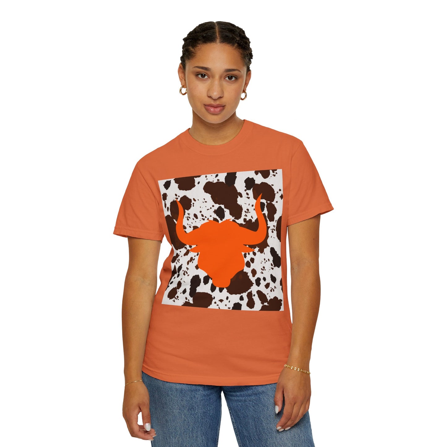 Cow 3 Unisex Garment-Dyed T-shirt