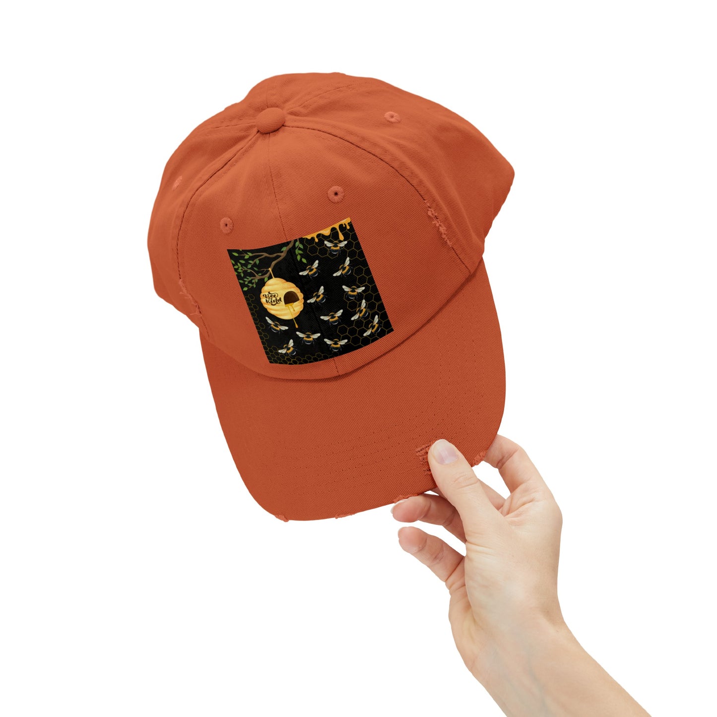 Bee Kind Unisex Distressed Cap