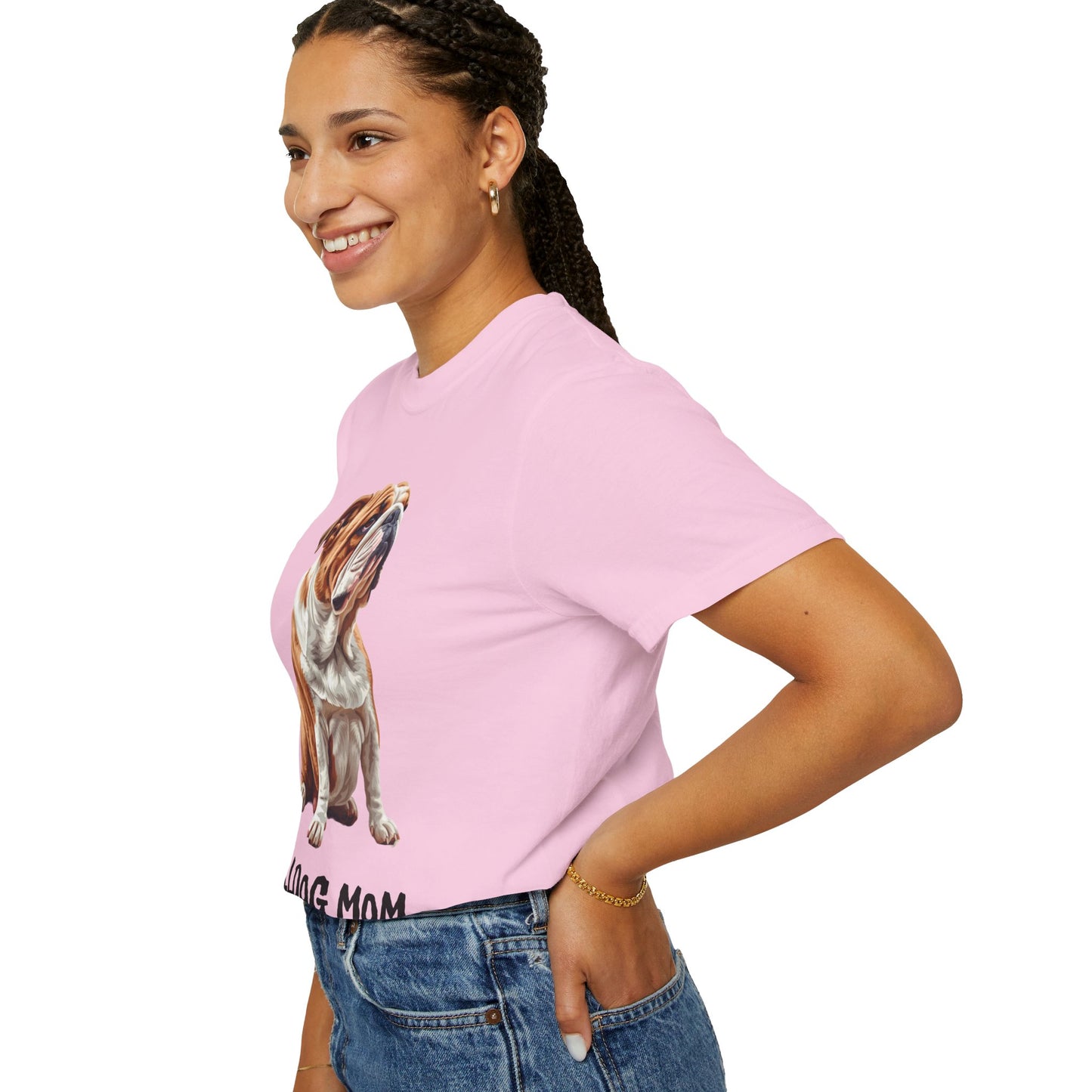 Bulldog Mom Unisex Garment-Dyed T-shirt