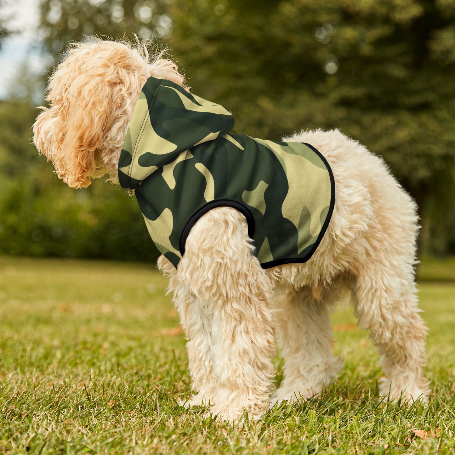 Pet Hoodie Camo Green