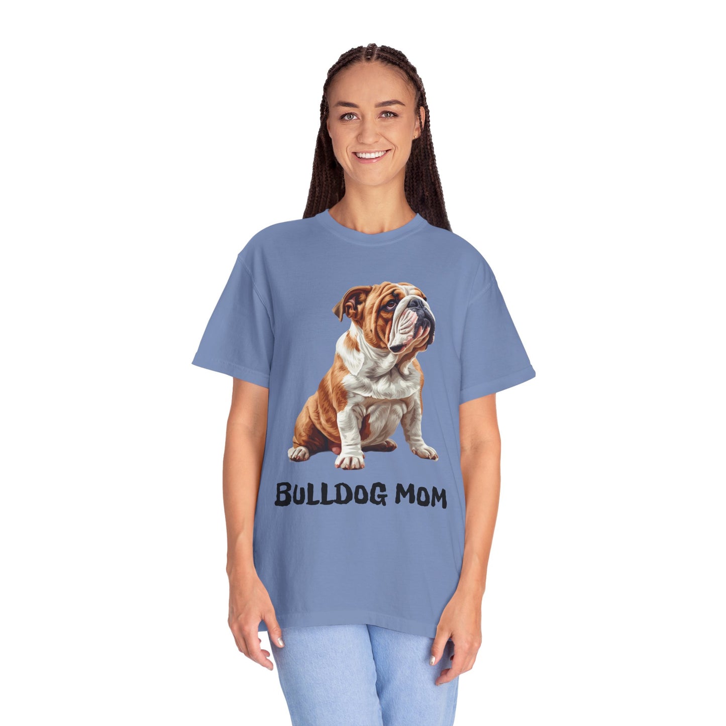 Bulldog Mom Unisex Garment-Dyed T-shirt