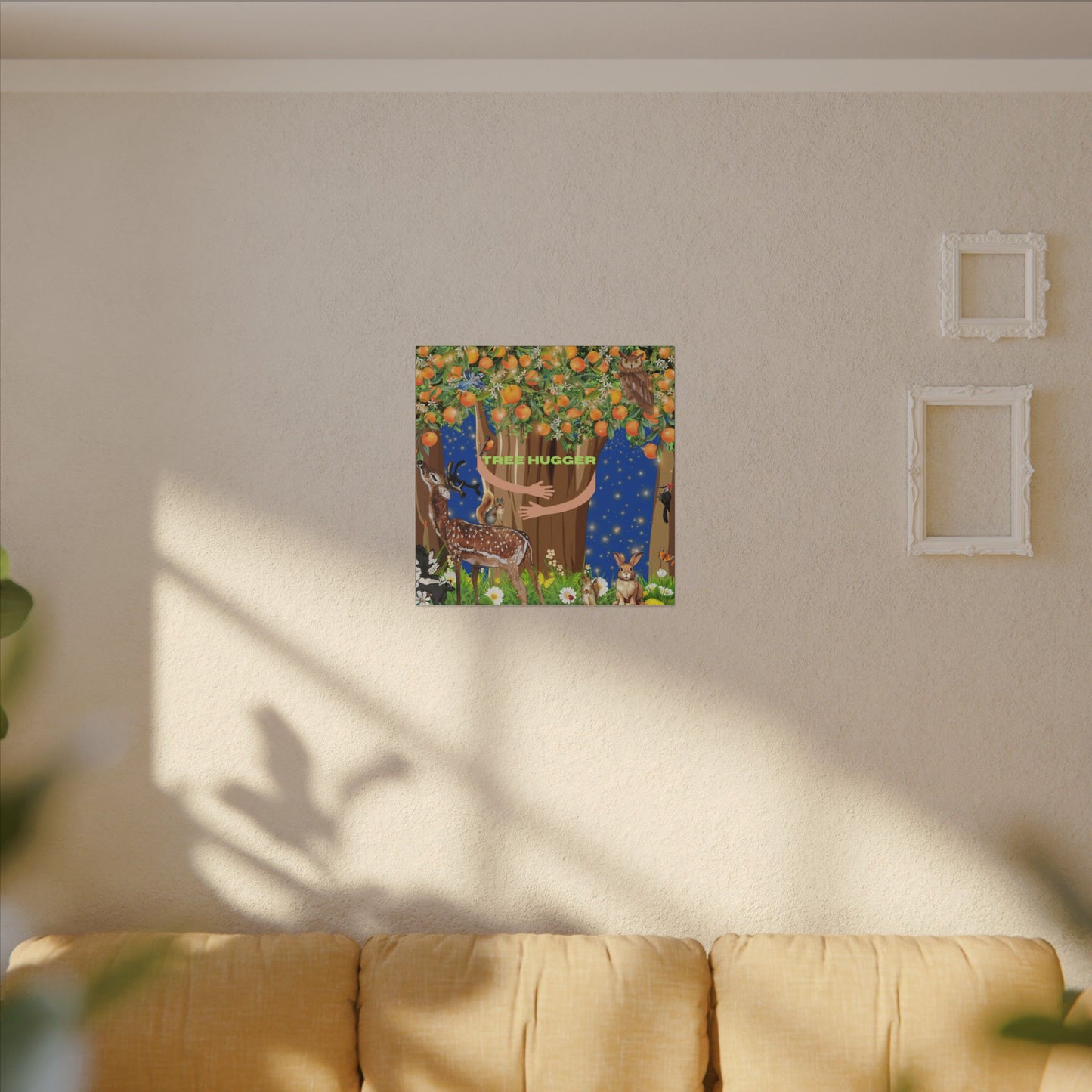 Tree Hugger - Canvas Print, Eco-Friendly Art, Nature Lover Gift, Home Decor, Wall Art for Animal Lovers, Gift for Earth Day