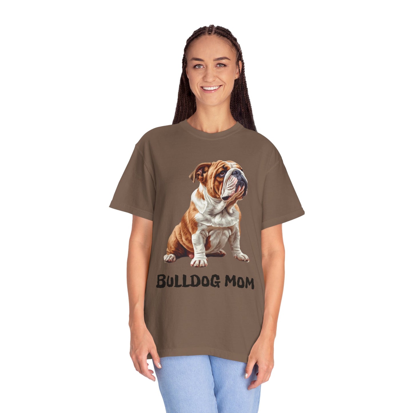 Bulldog Mom Unisex Garment-Dyed T-shirt