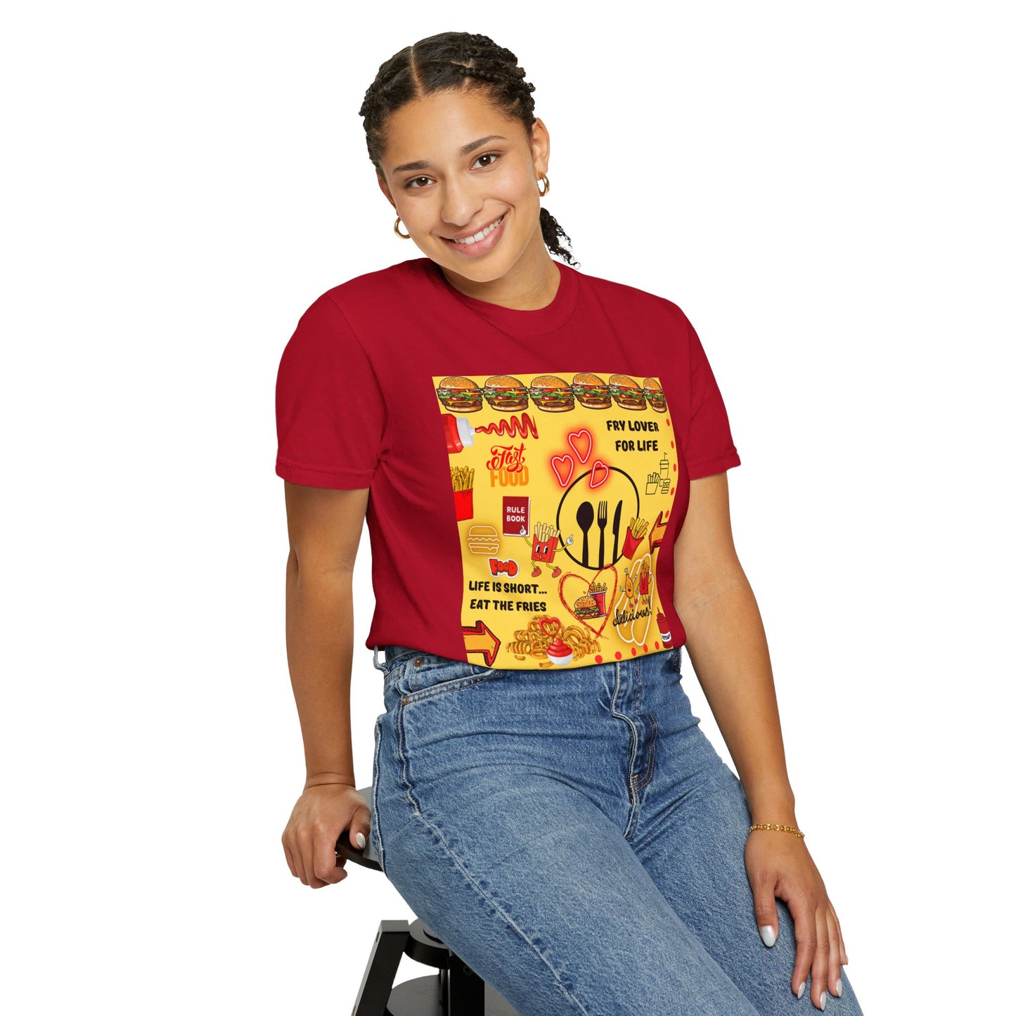 Eat The Fries Unisex Garment-Dyed T-shirt