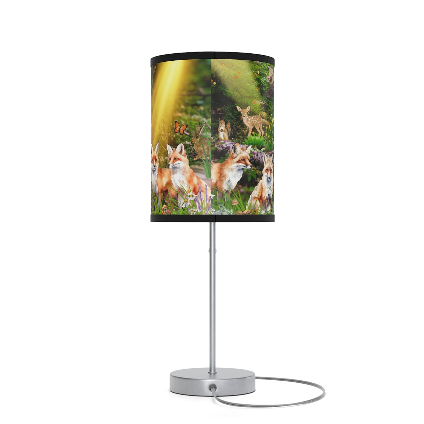Foxes And Forest Friends Lamp on a Stand, US|CA plug