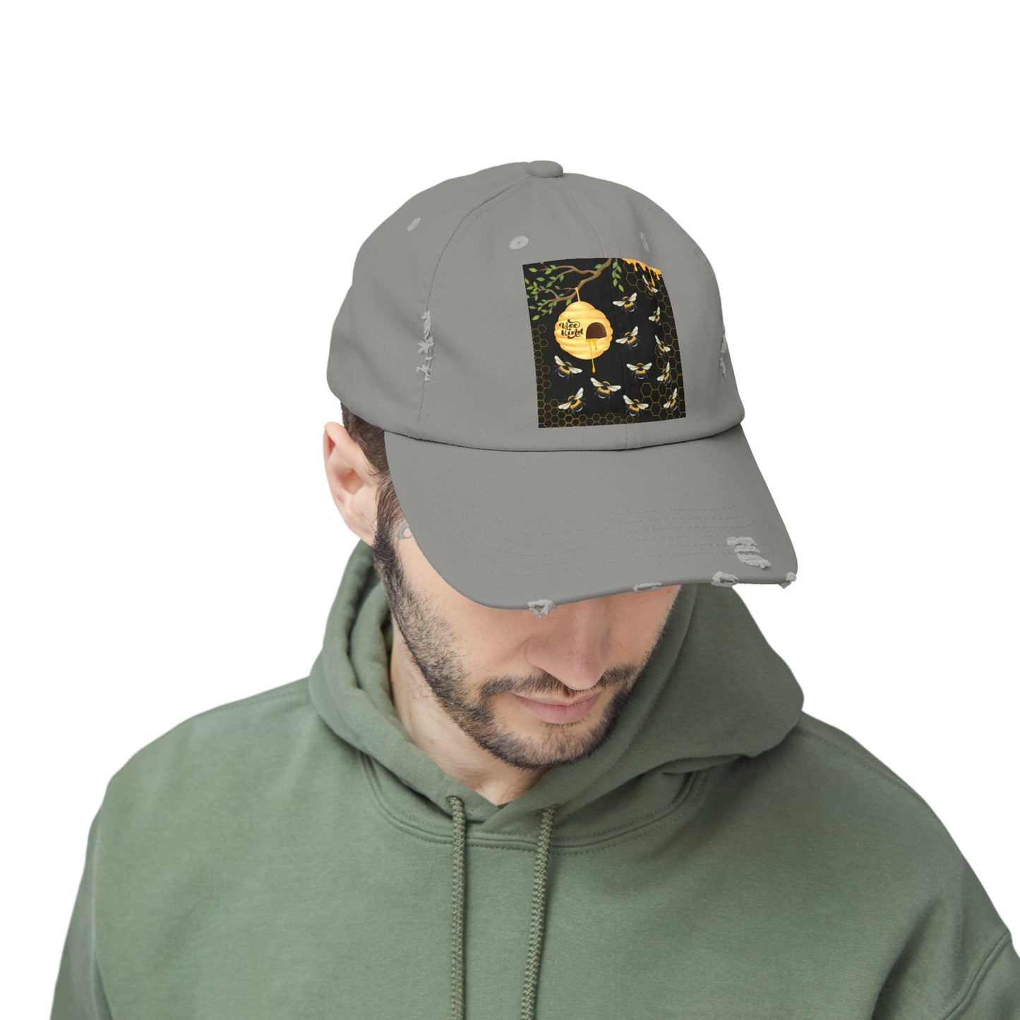 Bee Kind Unisex Distressed Cap