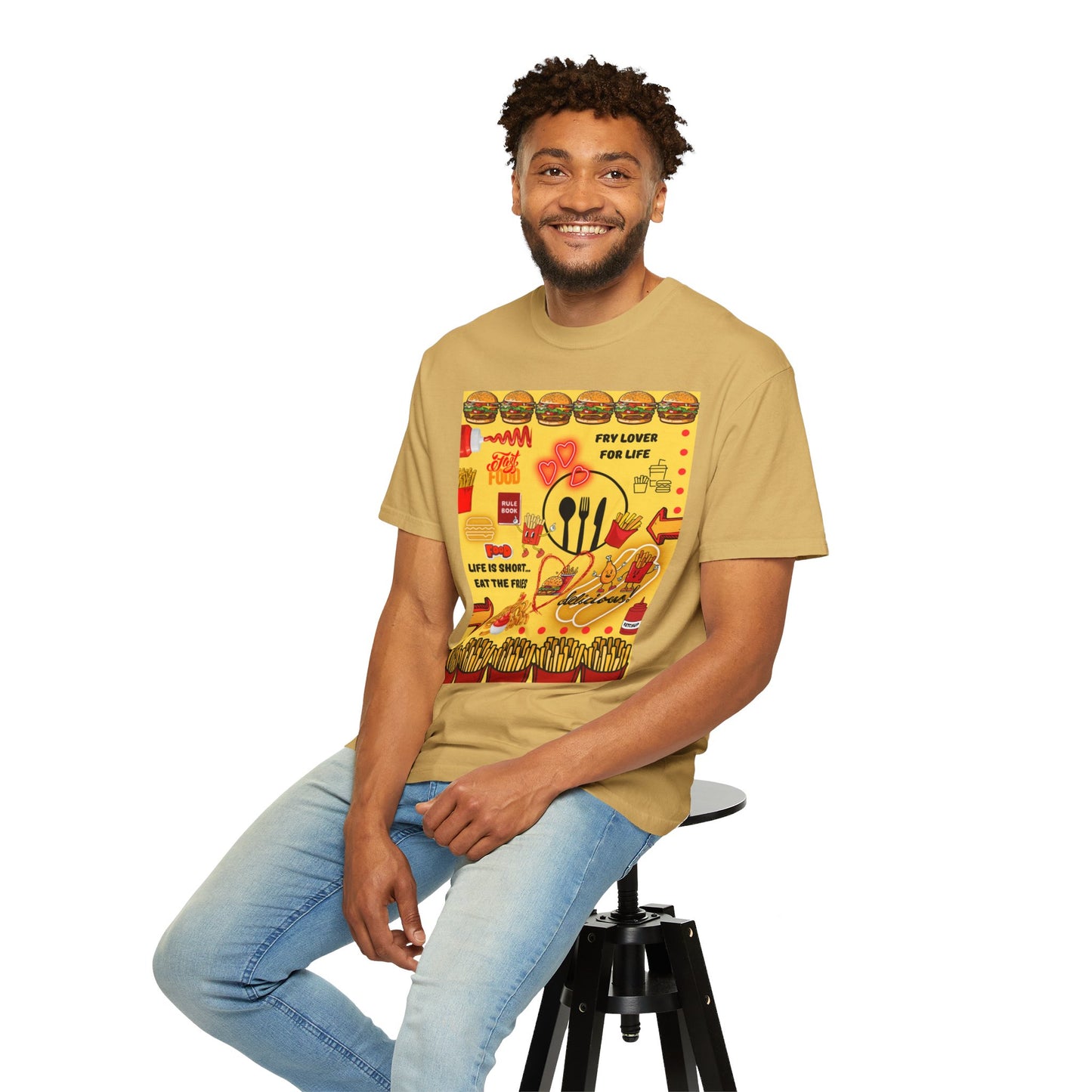 Eat The Fries Unisex Garment-Dyed T-shirt