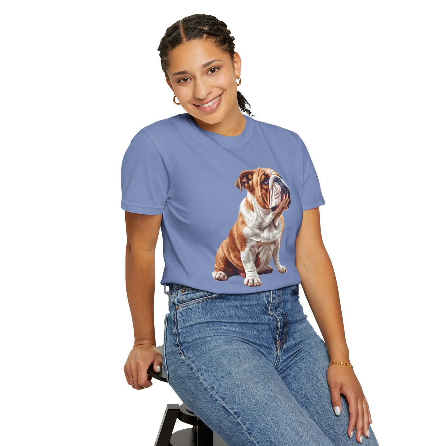 Bulldog Mom Unisex Garment-Dyed T-shirt