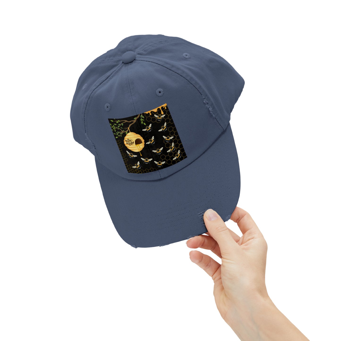 Bee Kind Unisex Distressed Cap