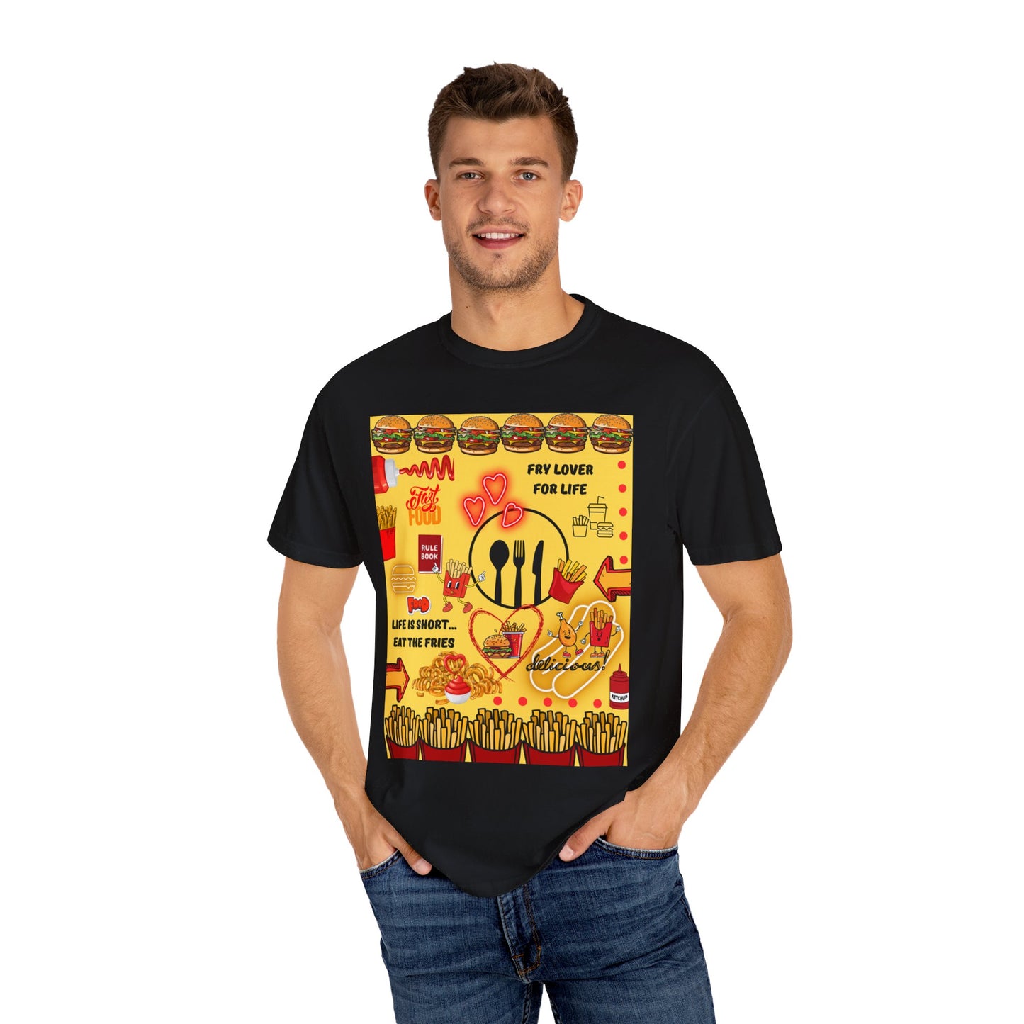 Eat The Fries Unisex Garment-Dyed T-shirt