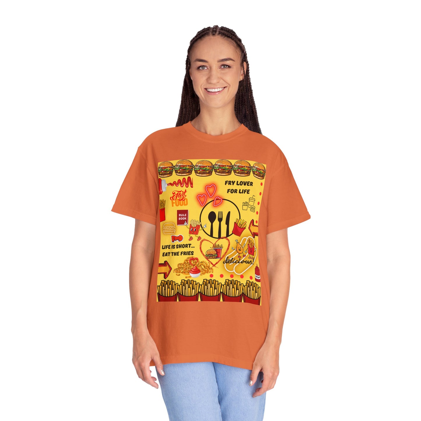 Eat The Fries Unisex Garment-Dyed T-shirt