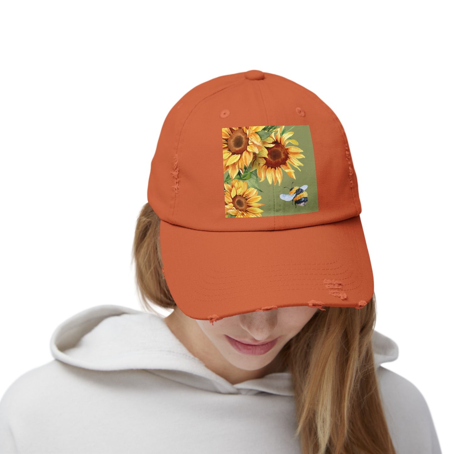 Bee 3 Unisex Distressed Cap