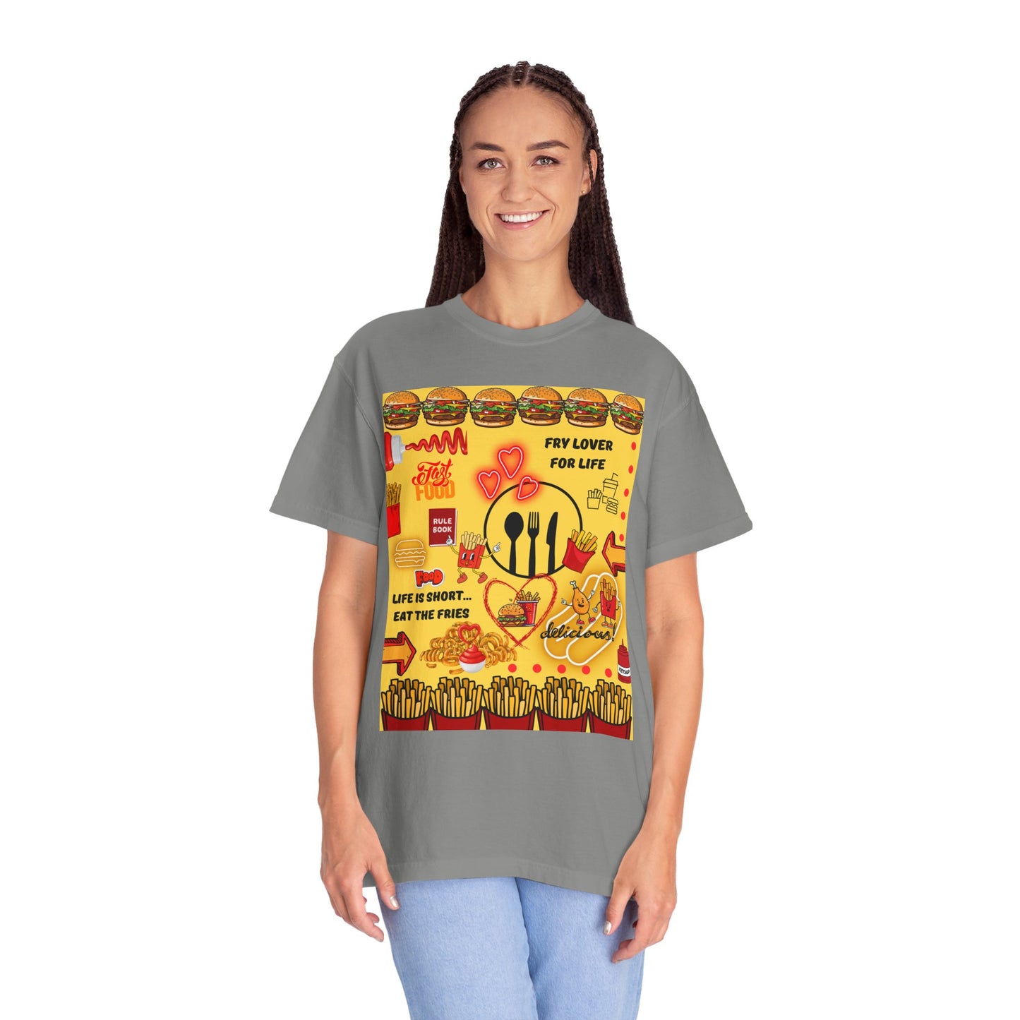 Eat The Fries Unisex Garment-Dyed T-shirt