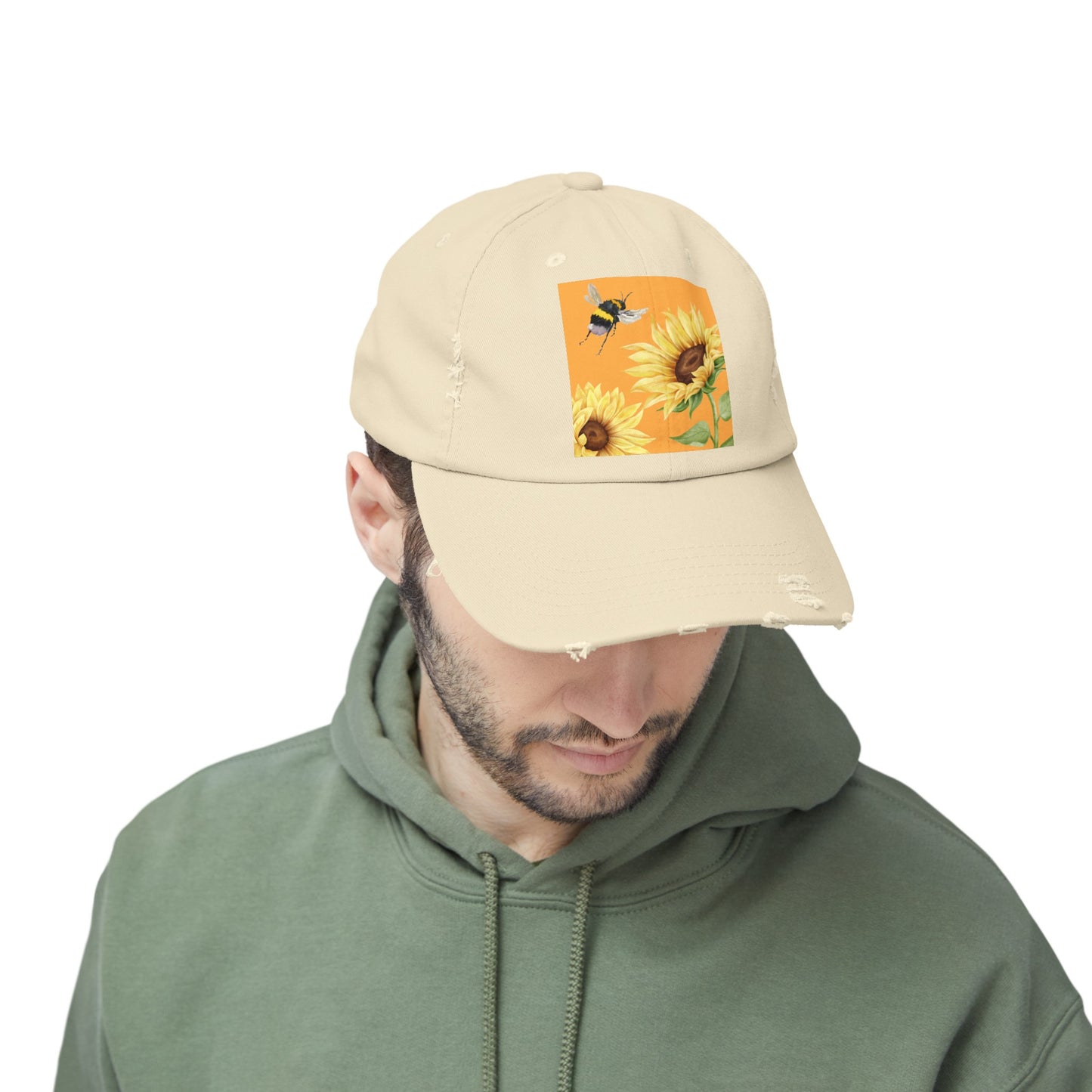 Bee Unisex Distressed Cap