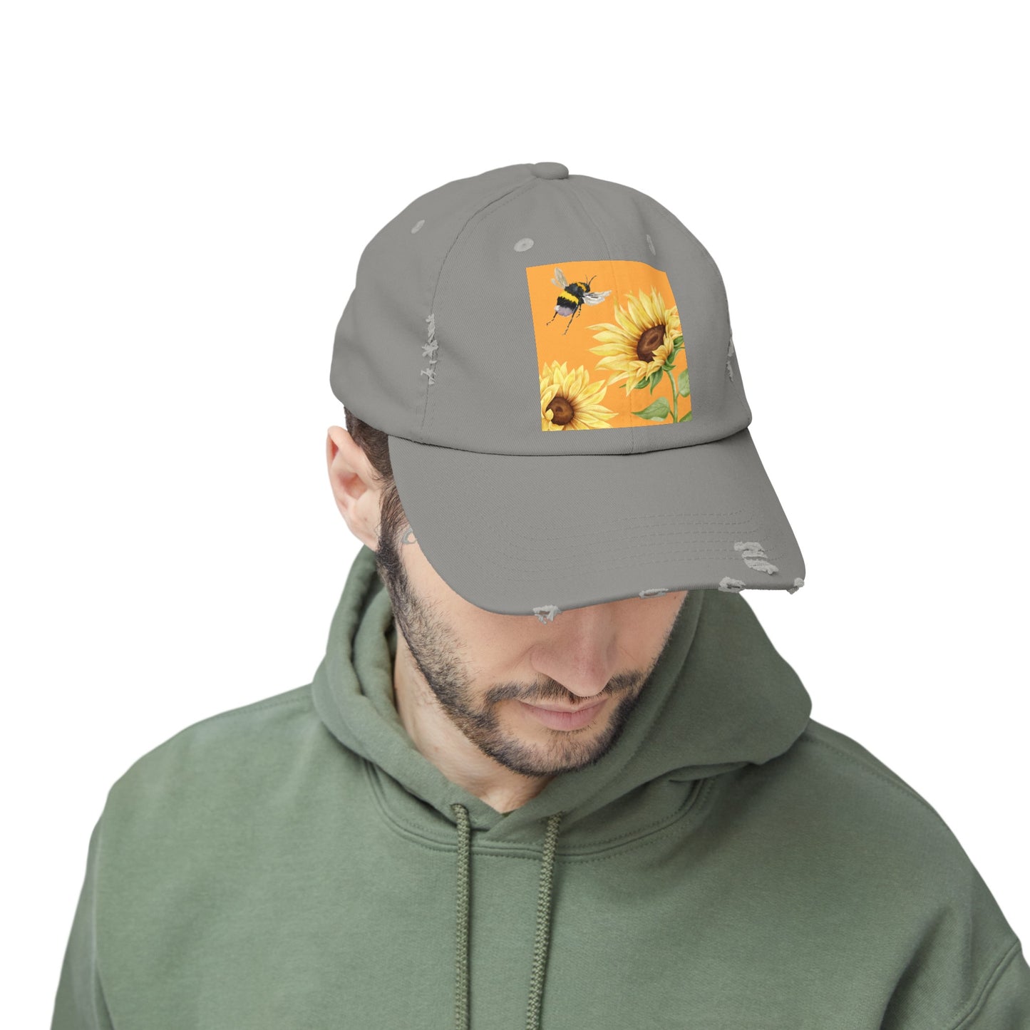 Bee Unisex Distressed Cap