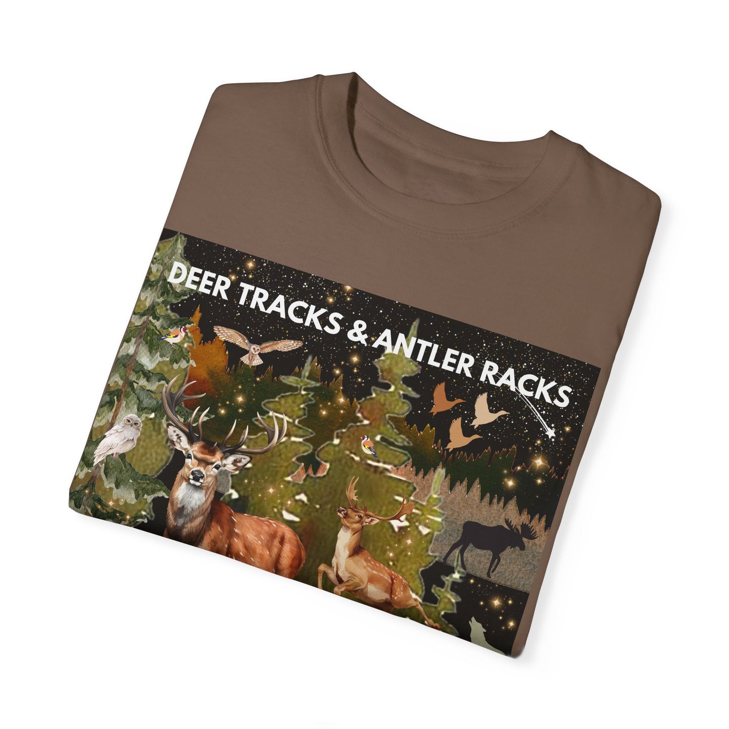 Deer Tracks & Antler Racks Unisex Garment-Dyed T-shirt
