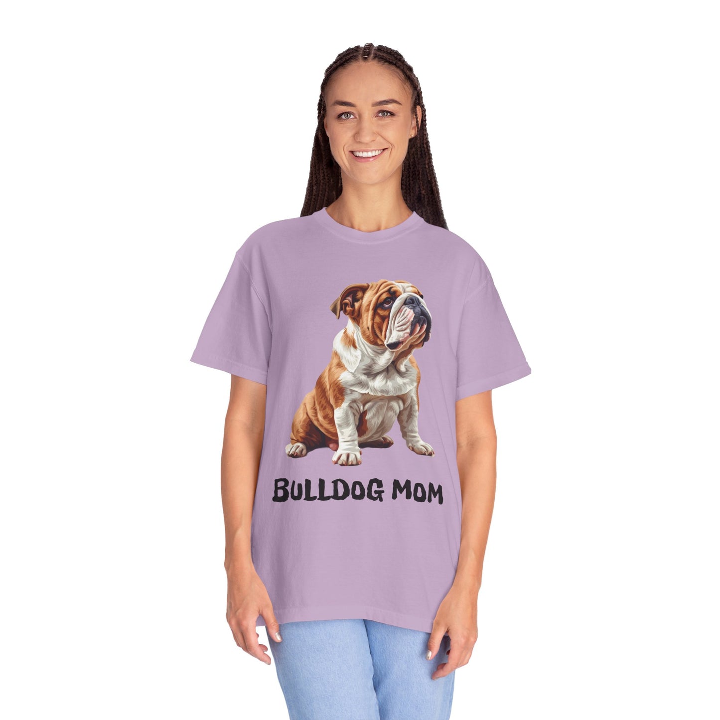 Bulldog Mom Unisex Garment-Dyed T-shirt