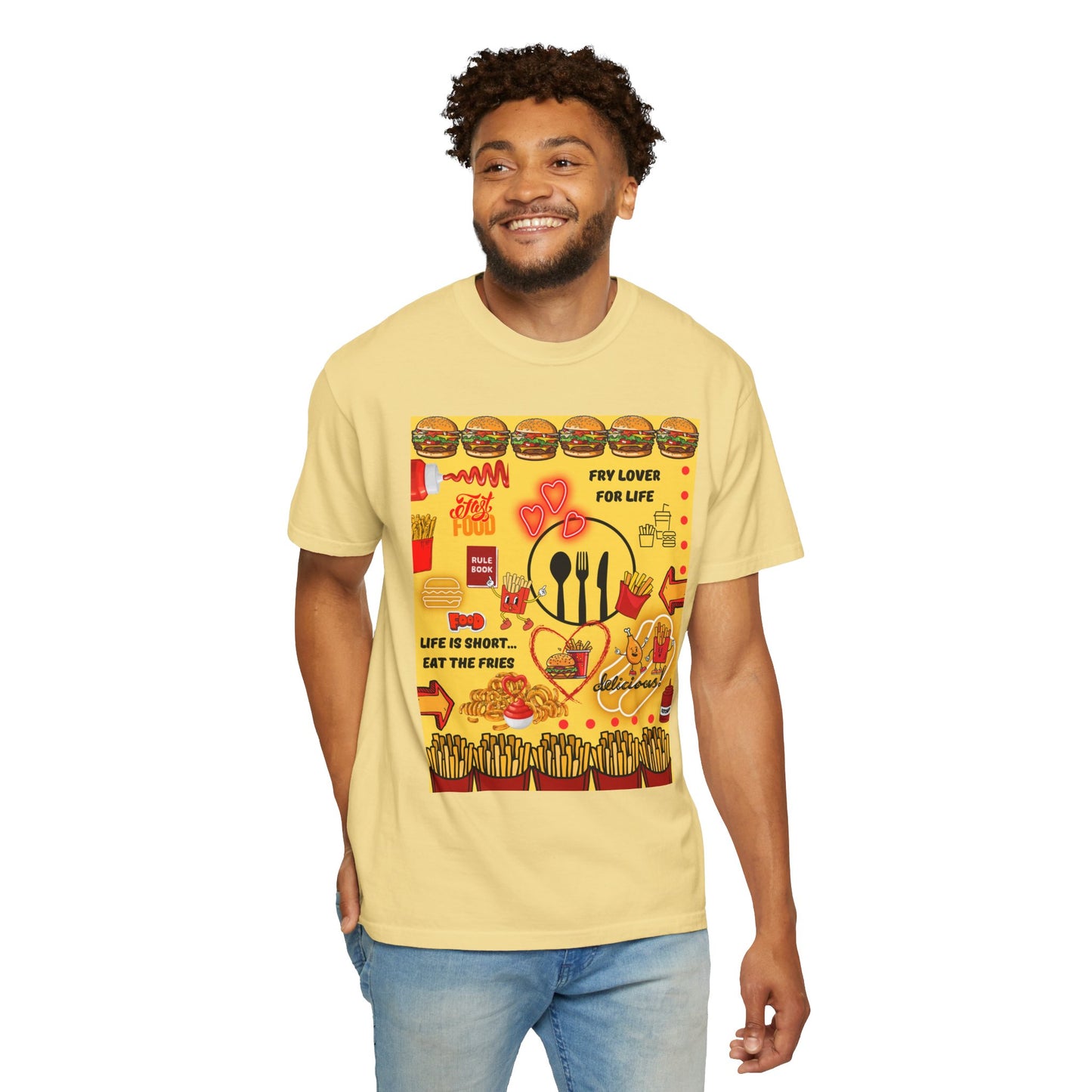Eat The Fries Unisex Garment-Dyed T-shirt