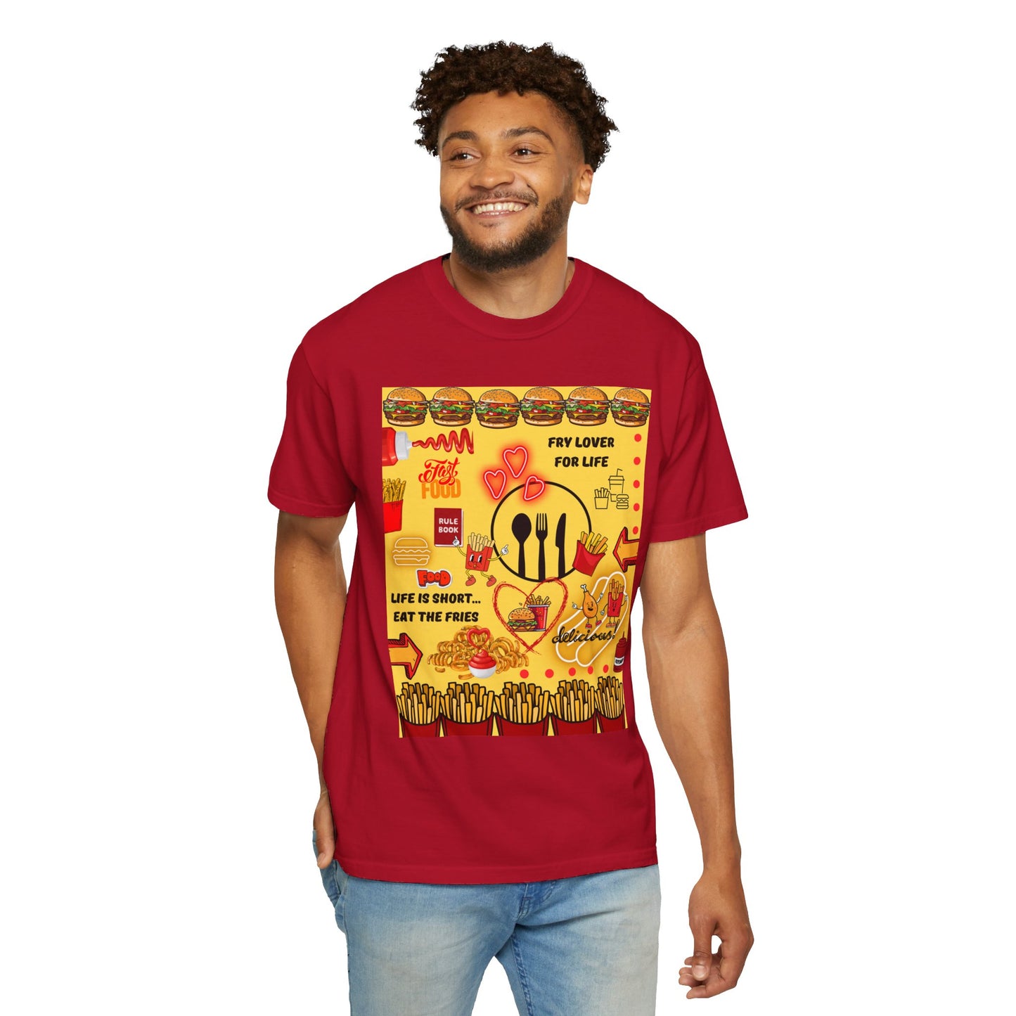 Eat The Fries Unisex Garment-Dyed T-shirt