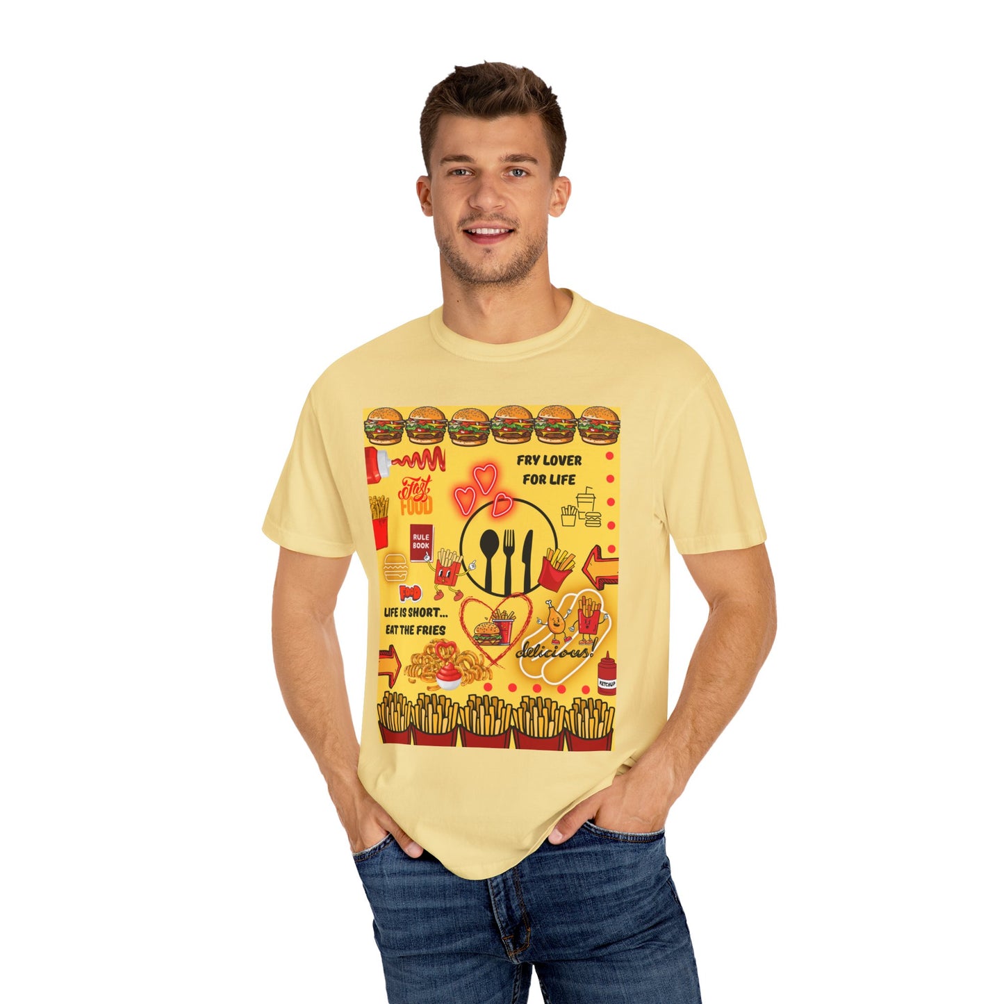 Eat The Fries Unisex Garment-Dyed T-shirt
