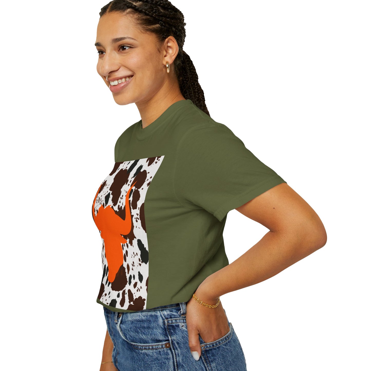 Cow 3 Unisex Garment-Dyed T-shirt
