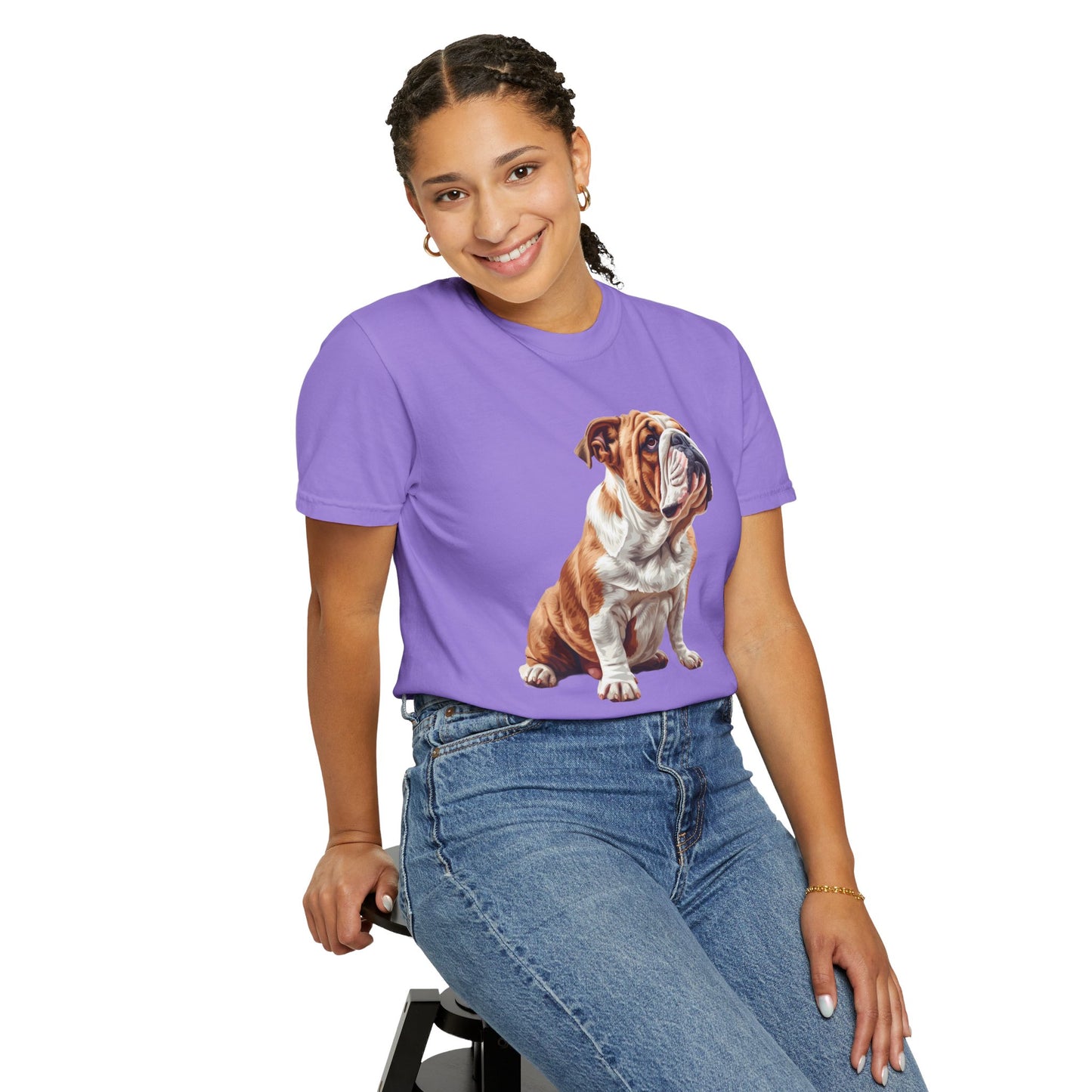 Bulldog Mom Unisex Garment-Dyed T-shirt