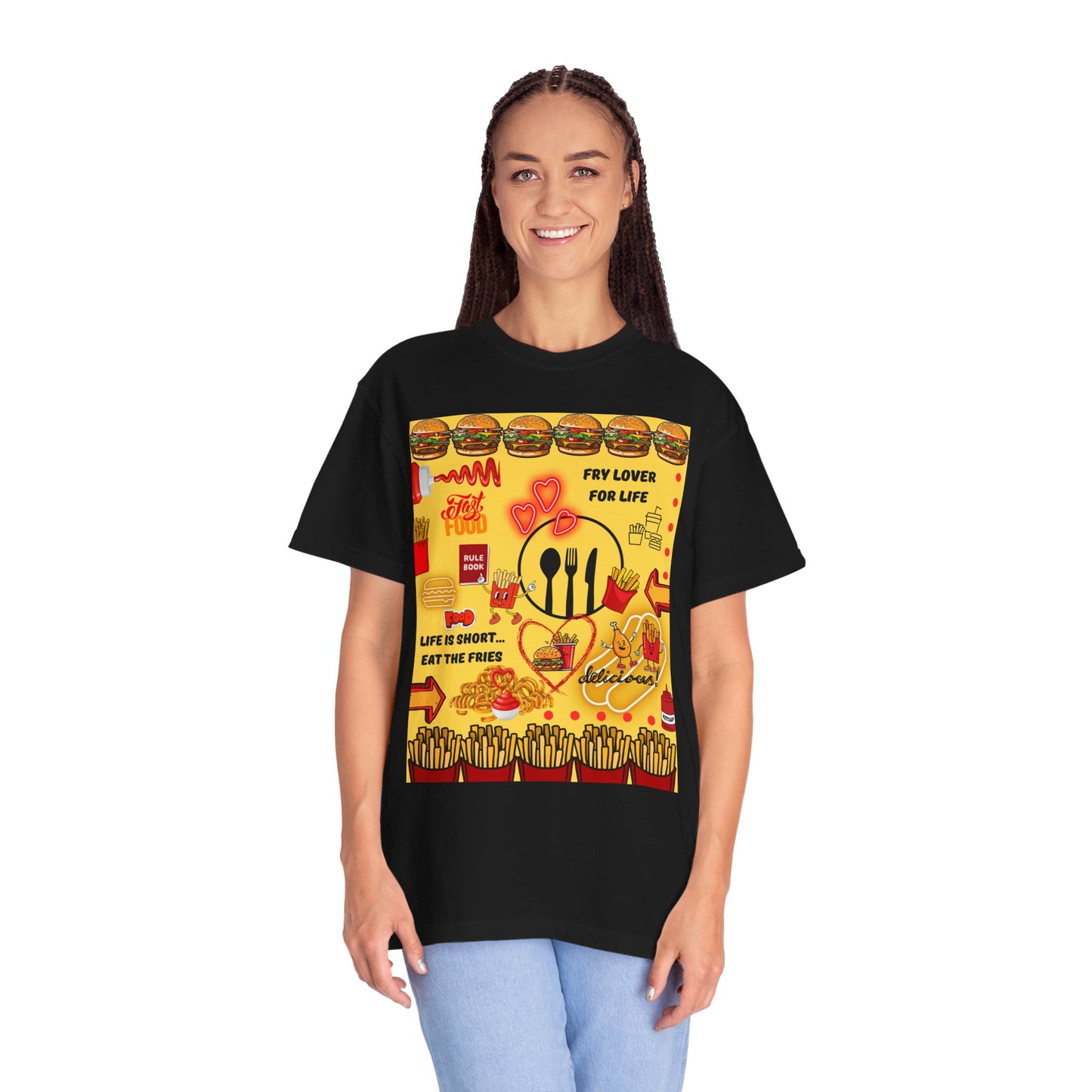 Eat The Fries Unisex Garment-Dyed T-shirt