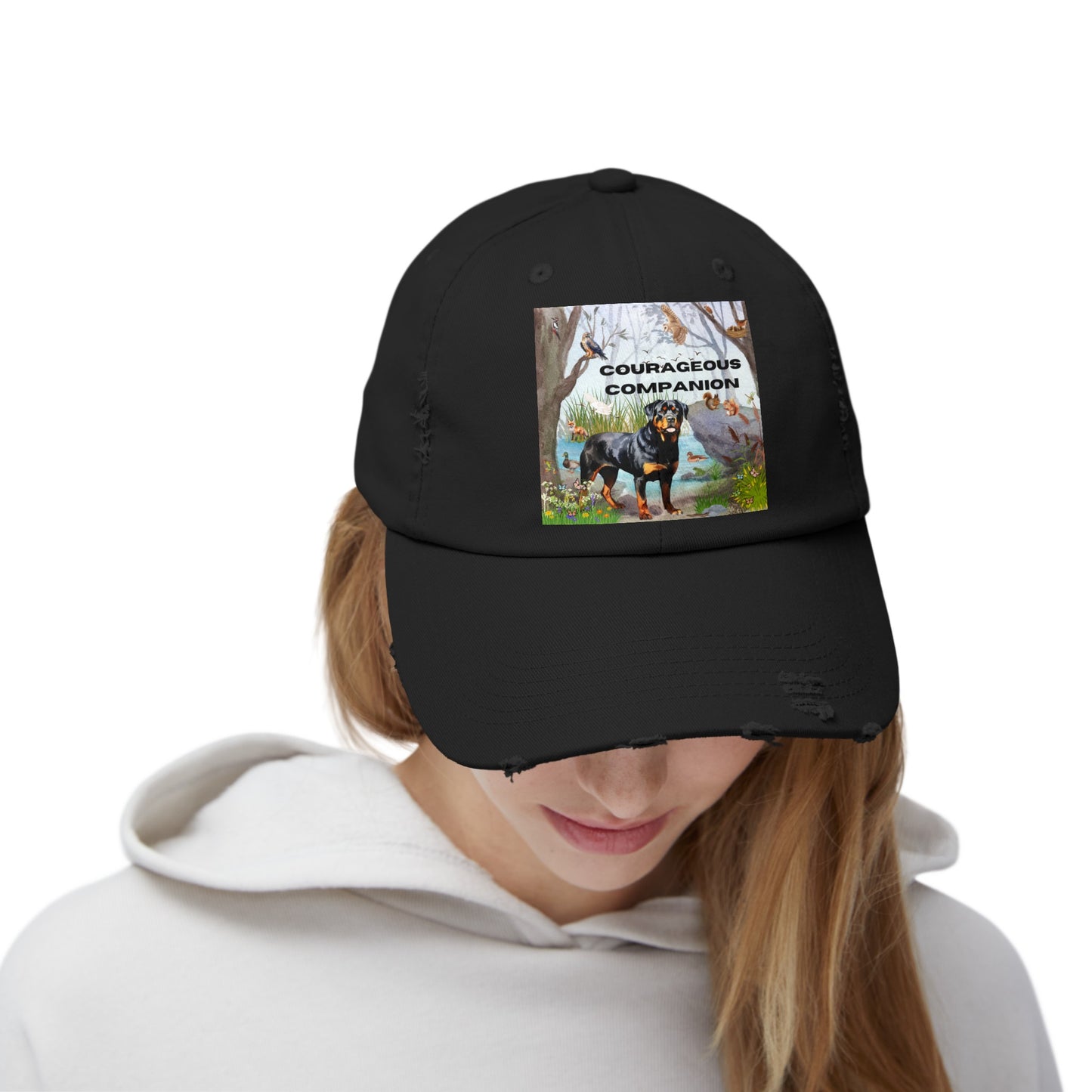 Courageous Companion Unisex Distressed Cap