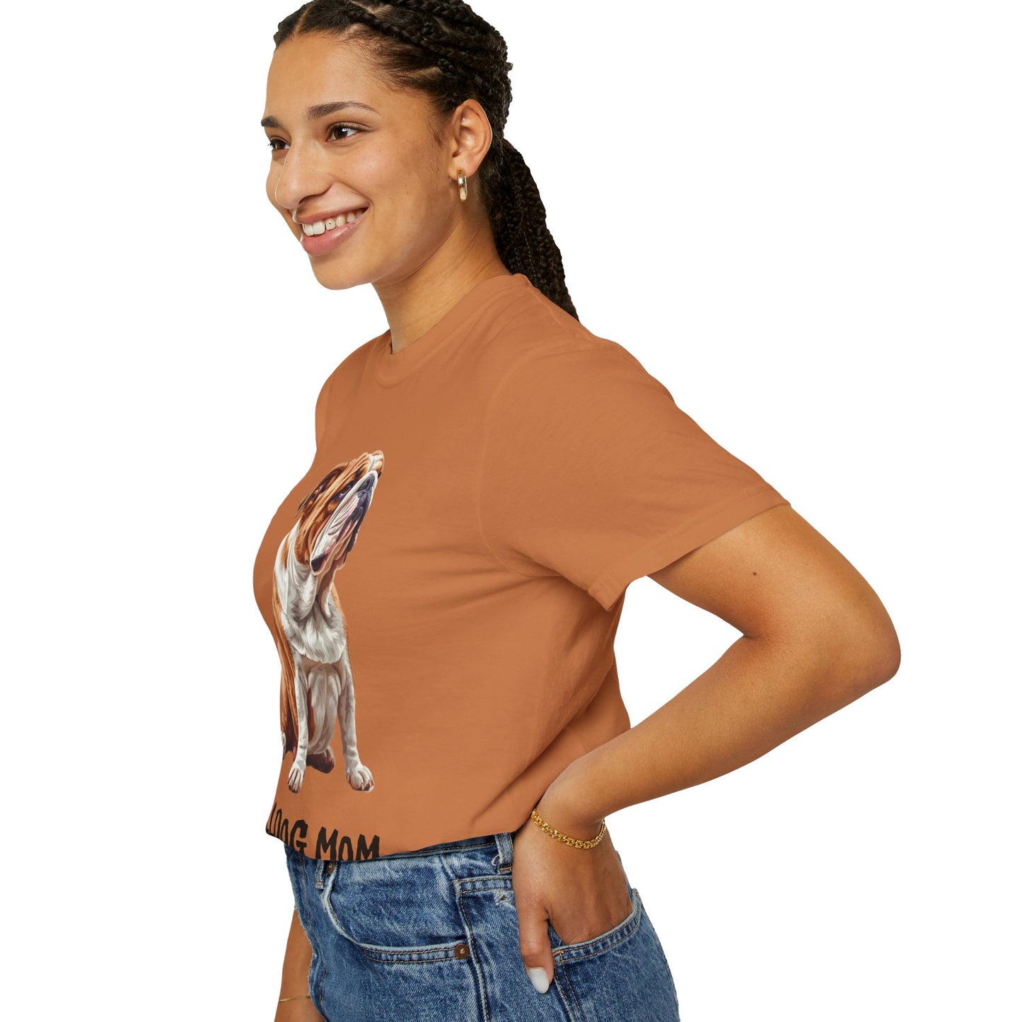 Bulldog Mom Unisex Garment-Dyed T-shirt