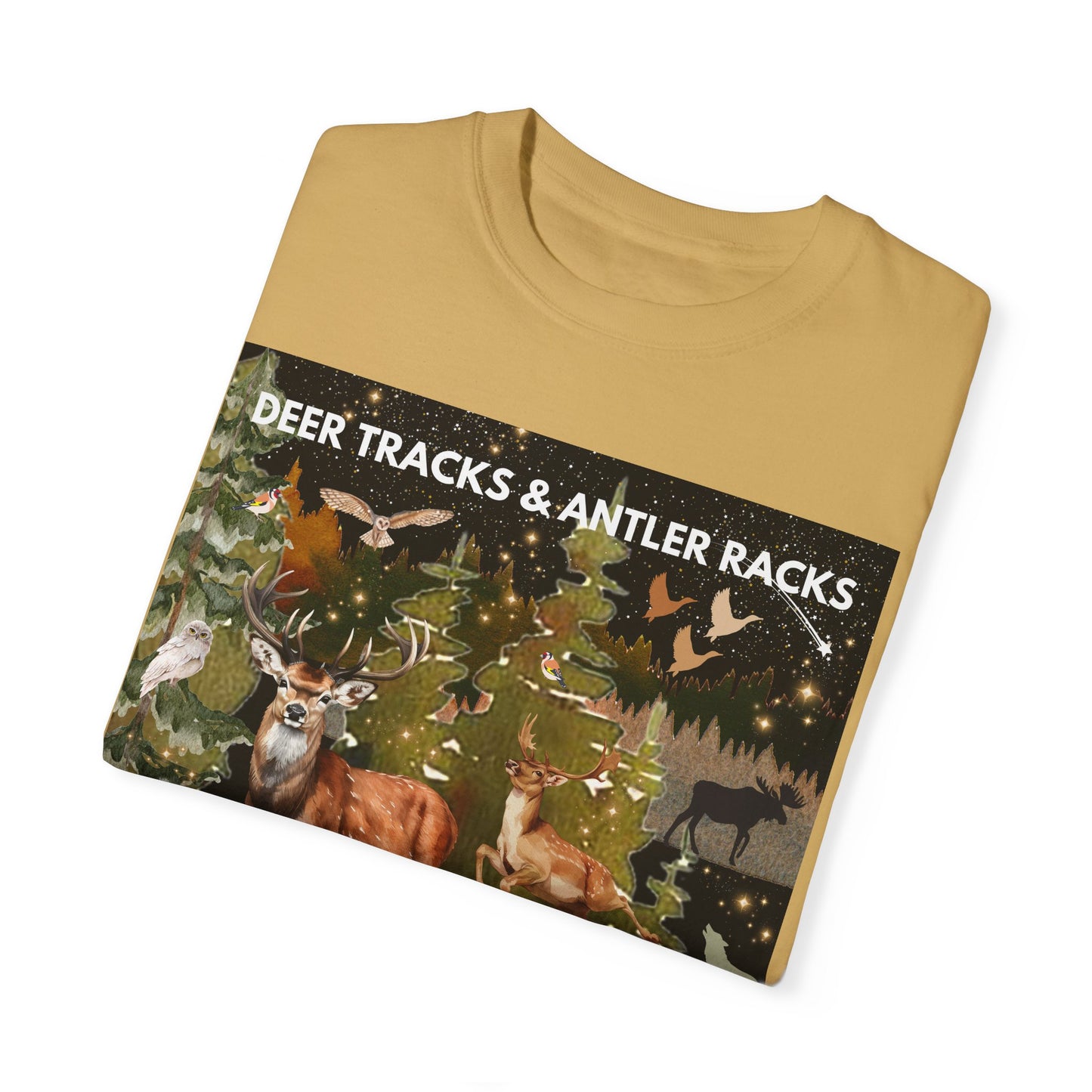 Deer Tracks & Antler Racks Unisex Garment-Dyed T-shirt