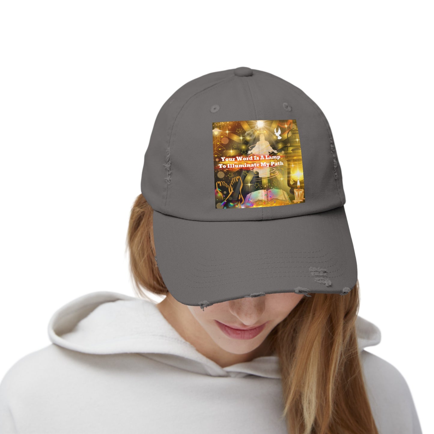 Your Word Unisex Distressed Cap