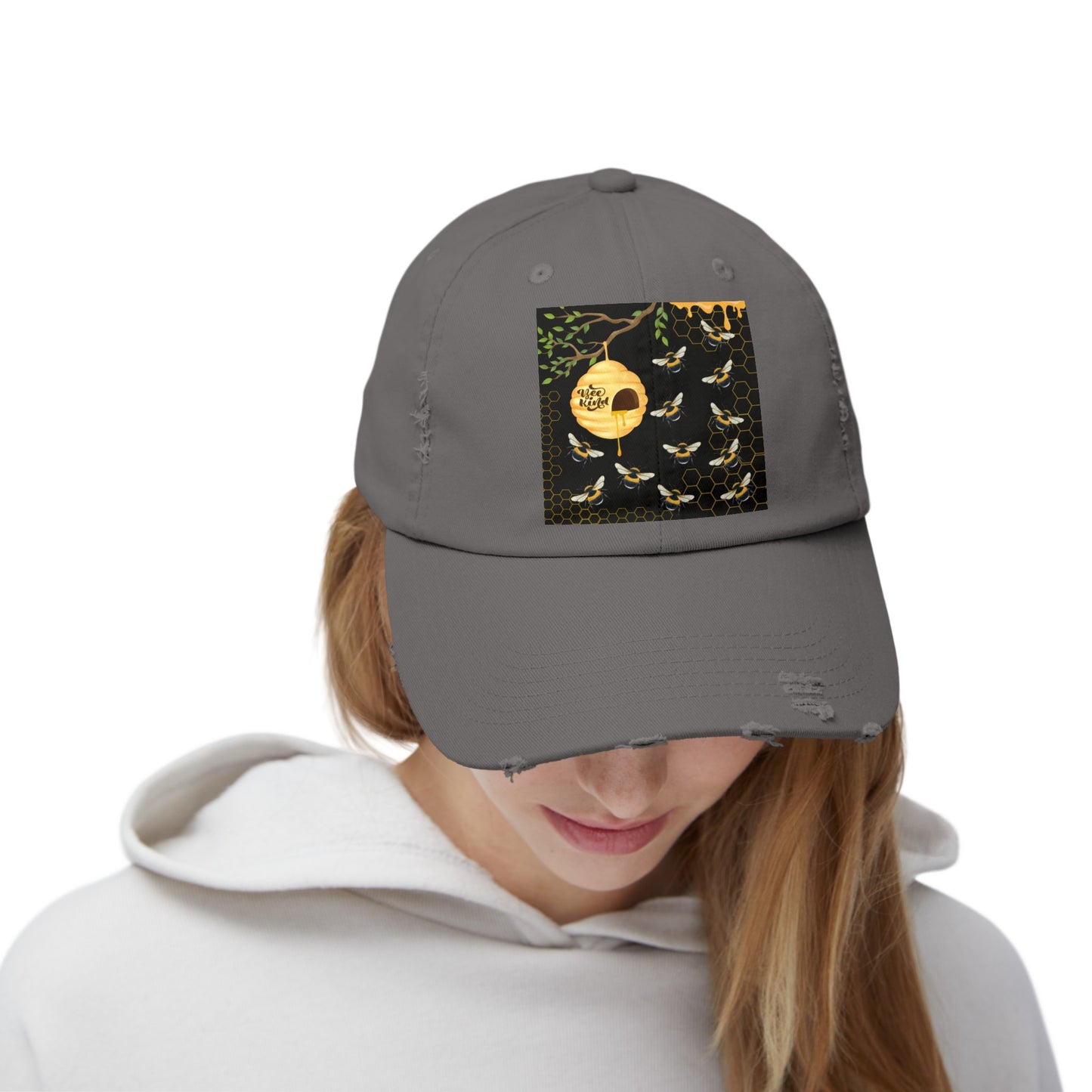Bee Kind Unisex Distressed Cap