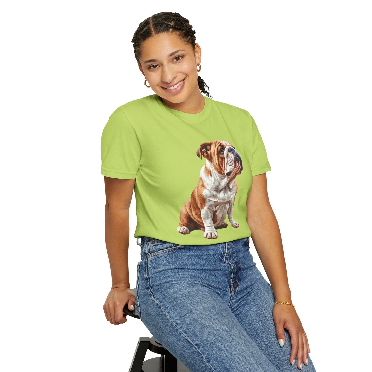 Bulldog Mom Unisex Garment-Dyed T-shirt