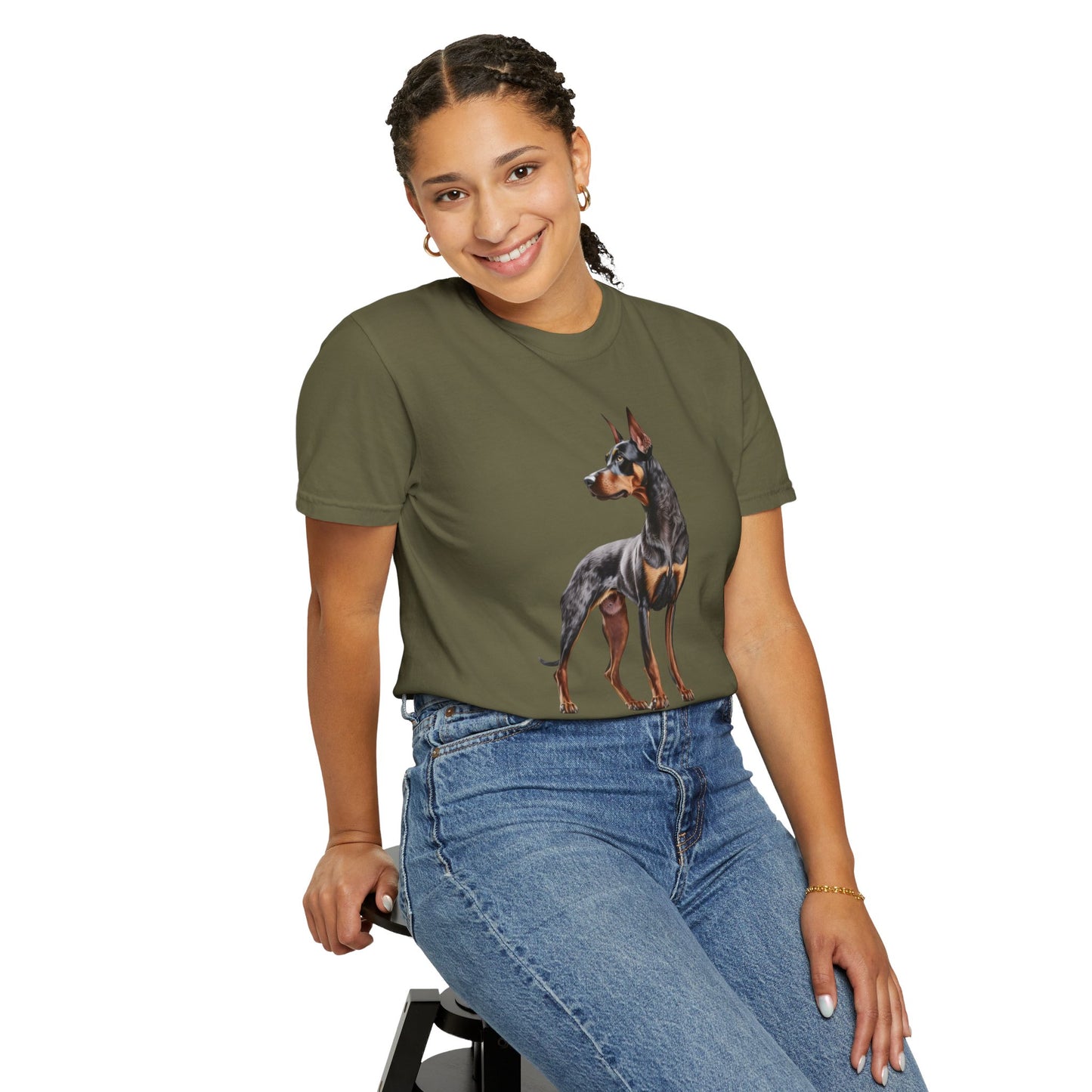 Dobie Mom Unisex Garment-Dyed T-shirt
