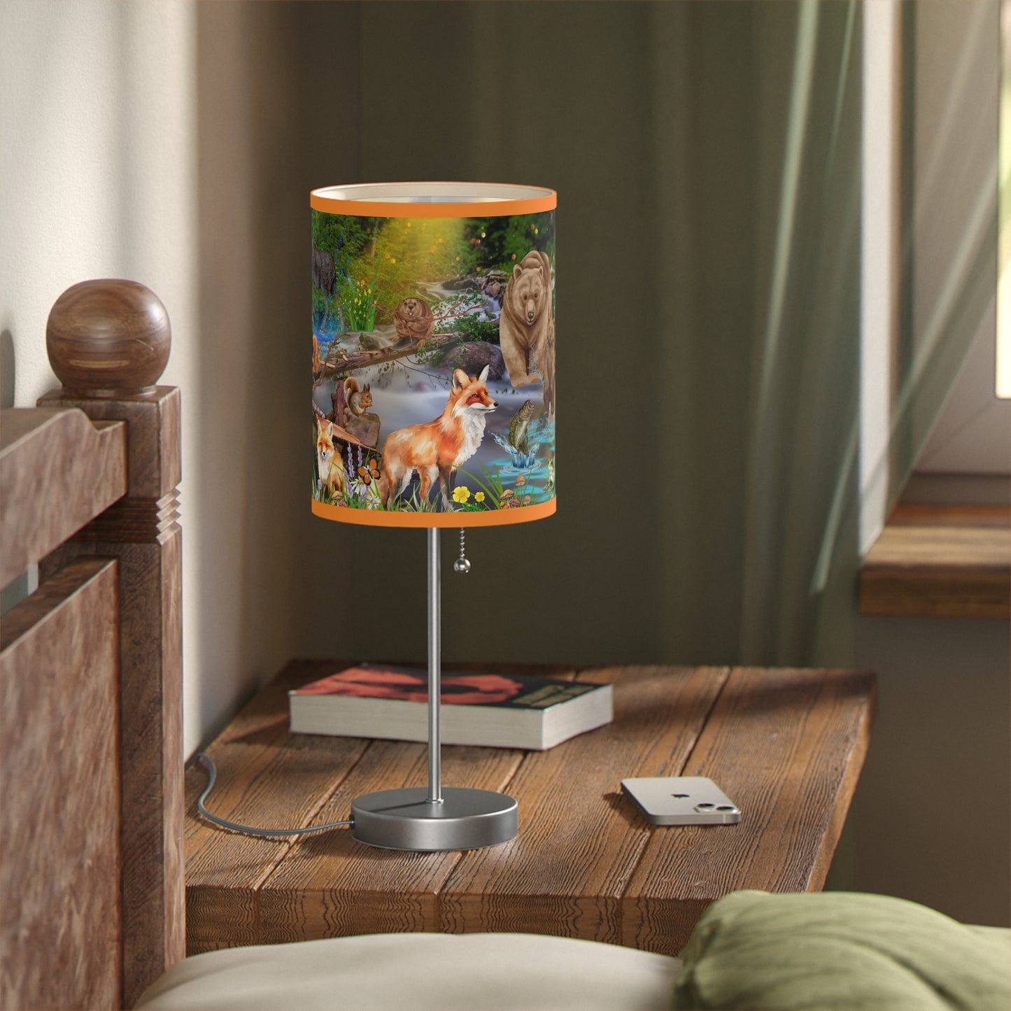 Foxes And Forest Friends Lamp on a Stand, US|CA plug