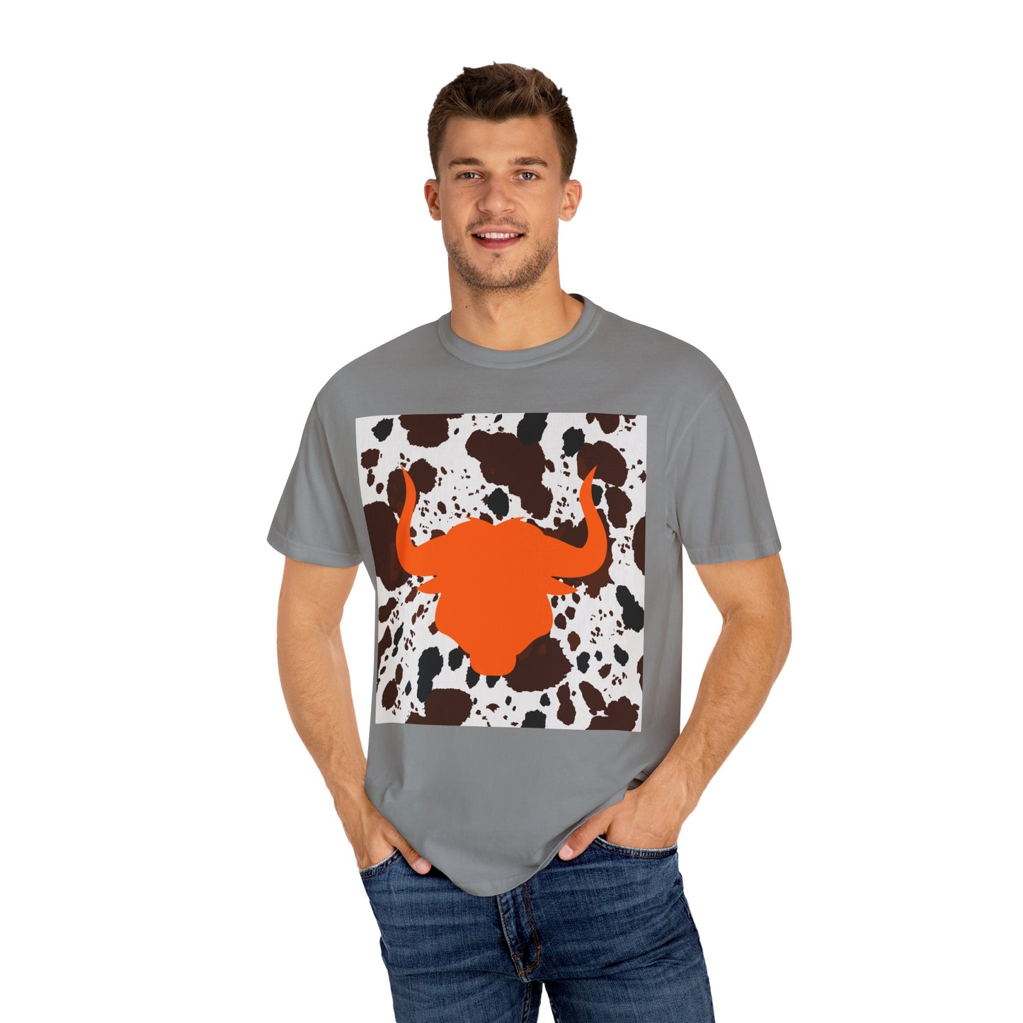 Cow 3 Unisex Garment-Dyed T-shirt