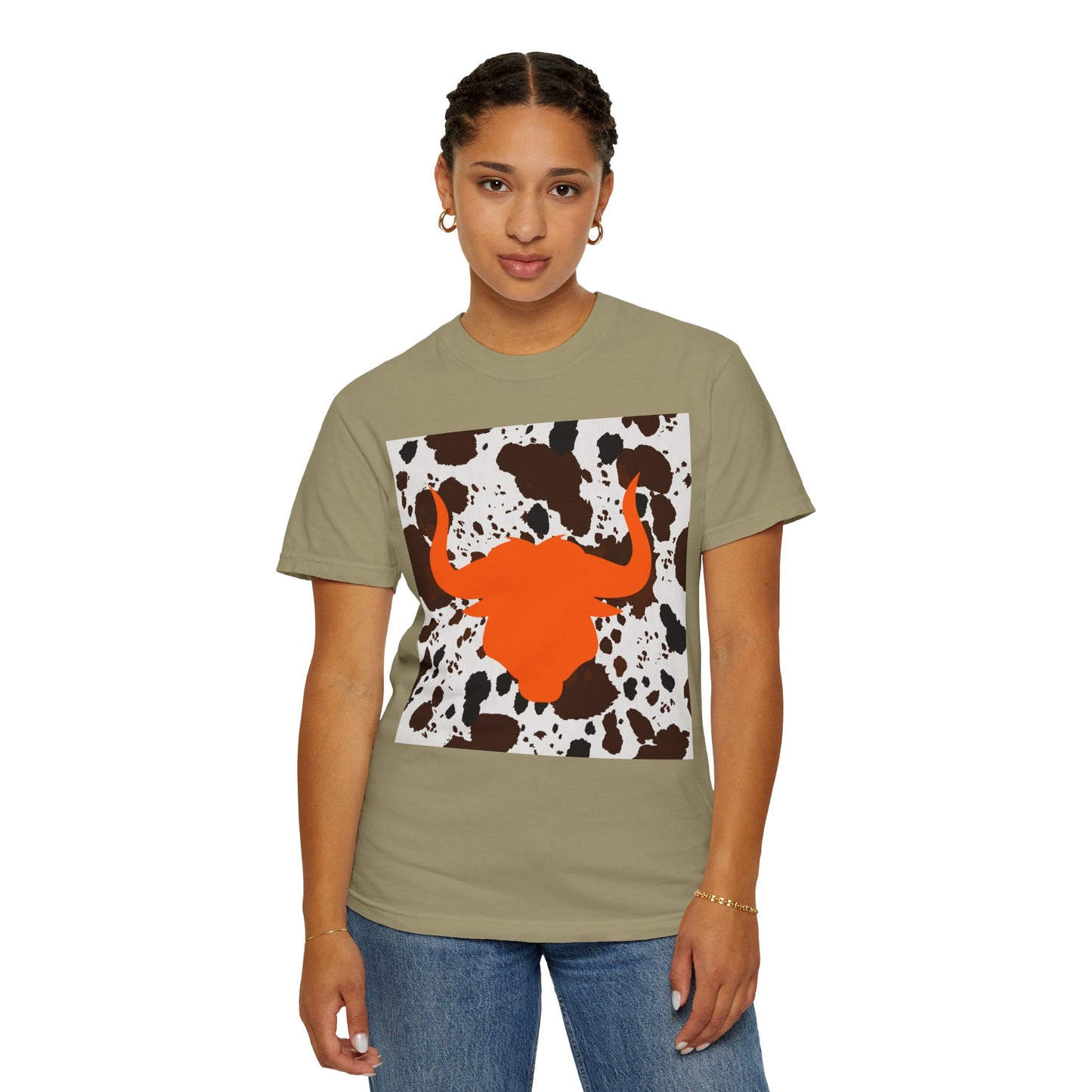 Cow 3 Unisex Garment-Dyed T-shirt