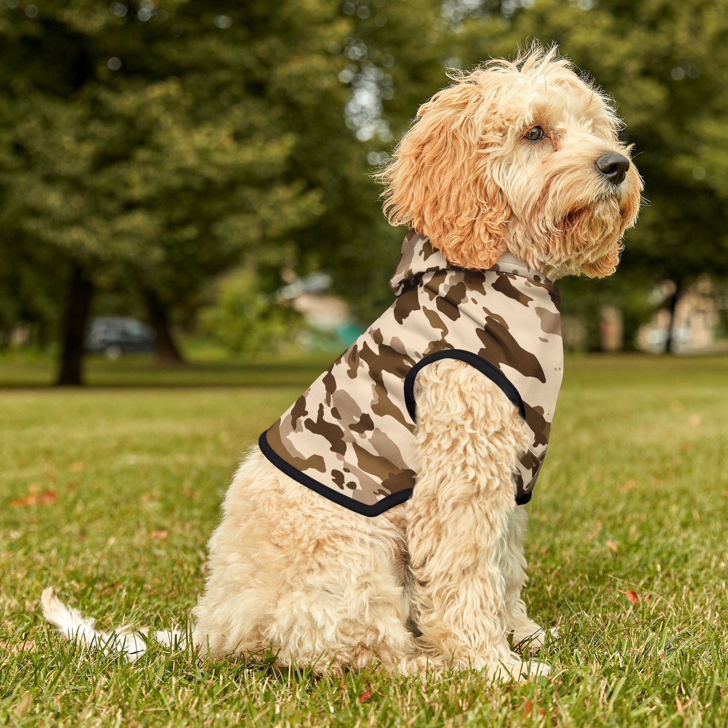 Pet Hoodie Camo Tan