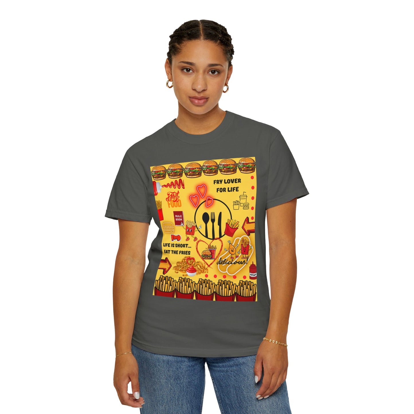 Eat The Fries Unisex Garment-Dyed T-shirt