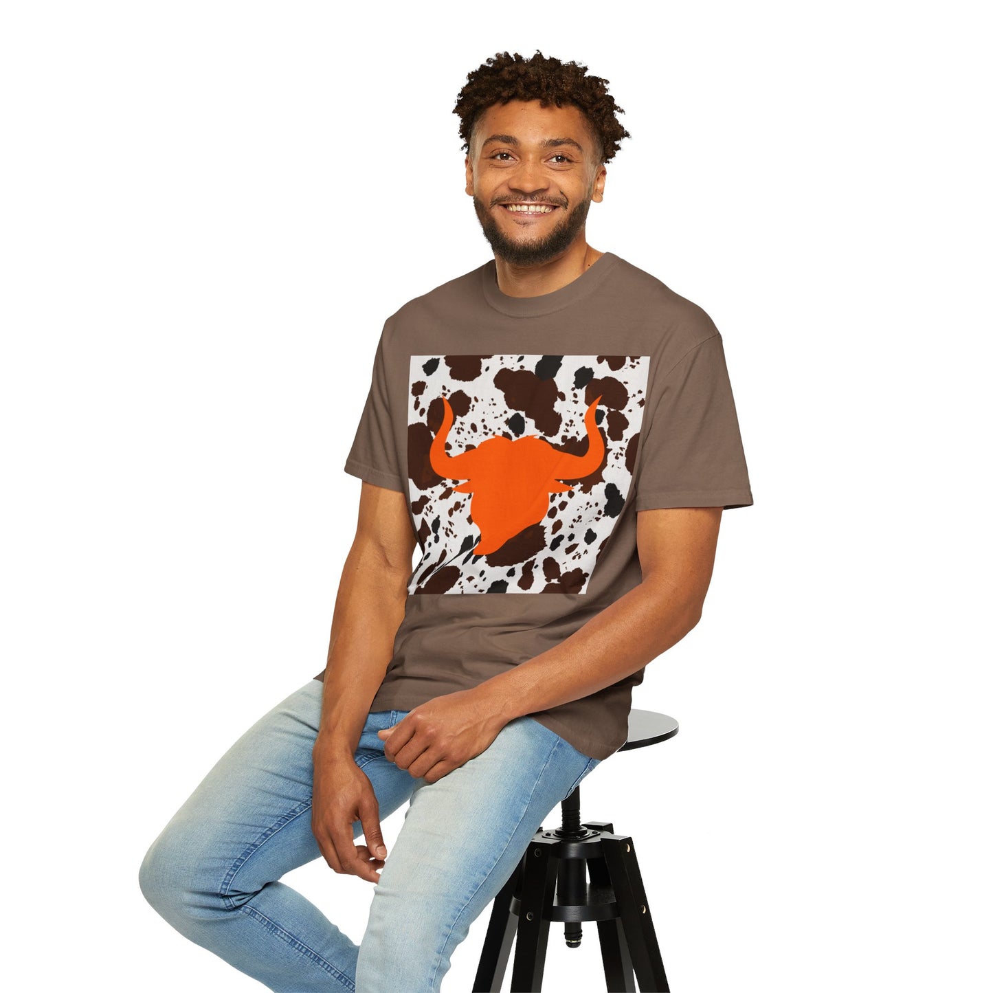 Cow 3 Unisex Garment-Dyed T-shirt