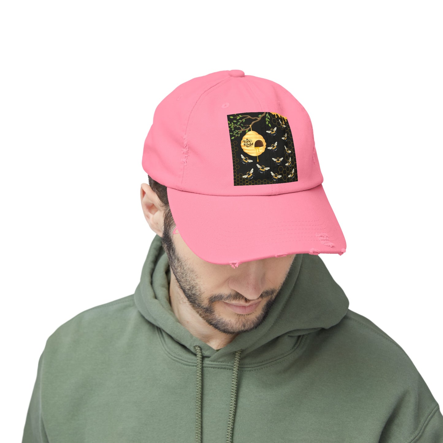 Bee Kind Unisex Distressed Cap