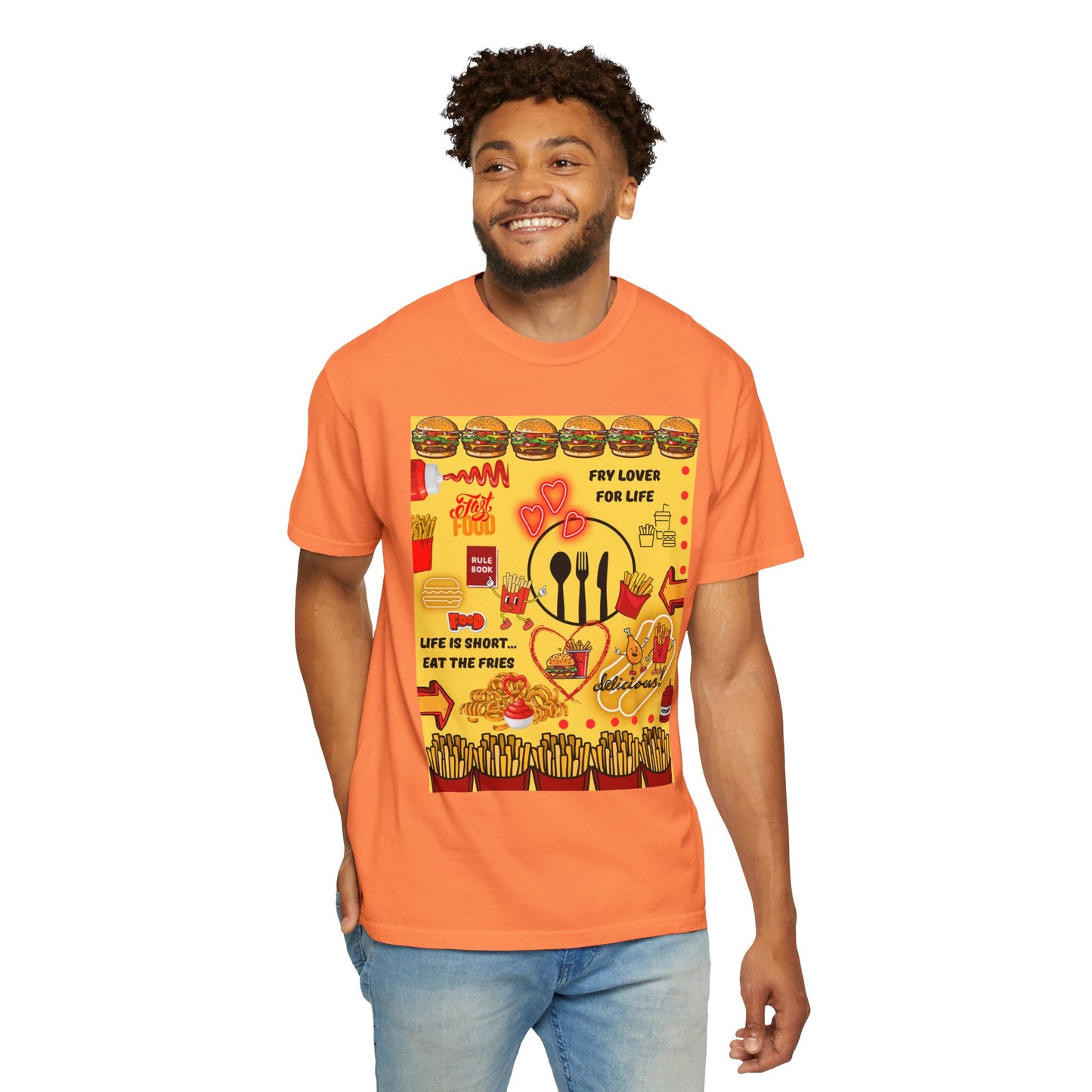 Eat The Fries Unisex Garment-Dyed T-shirt