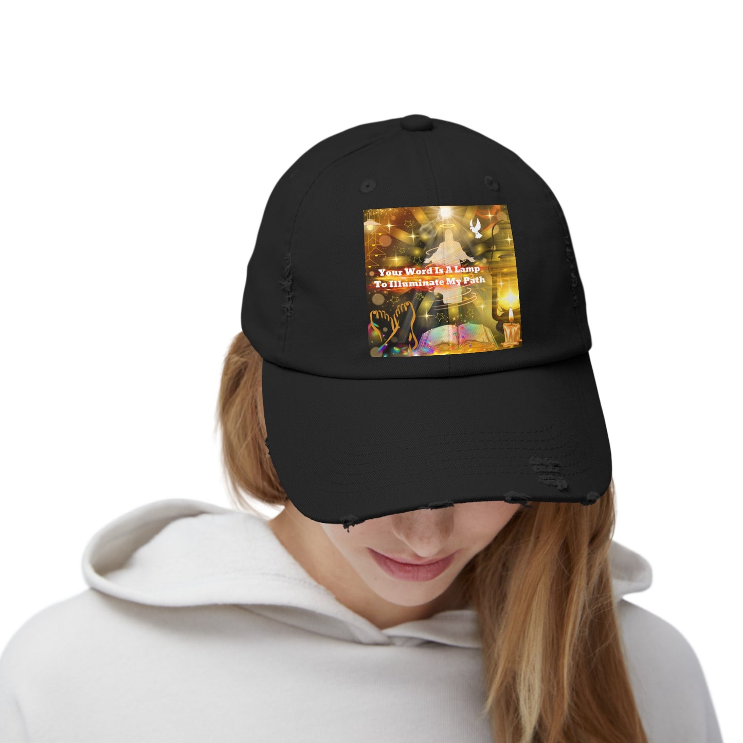 Your Word Unisex Distressed Cap