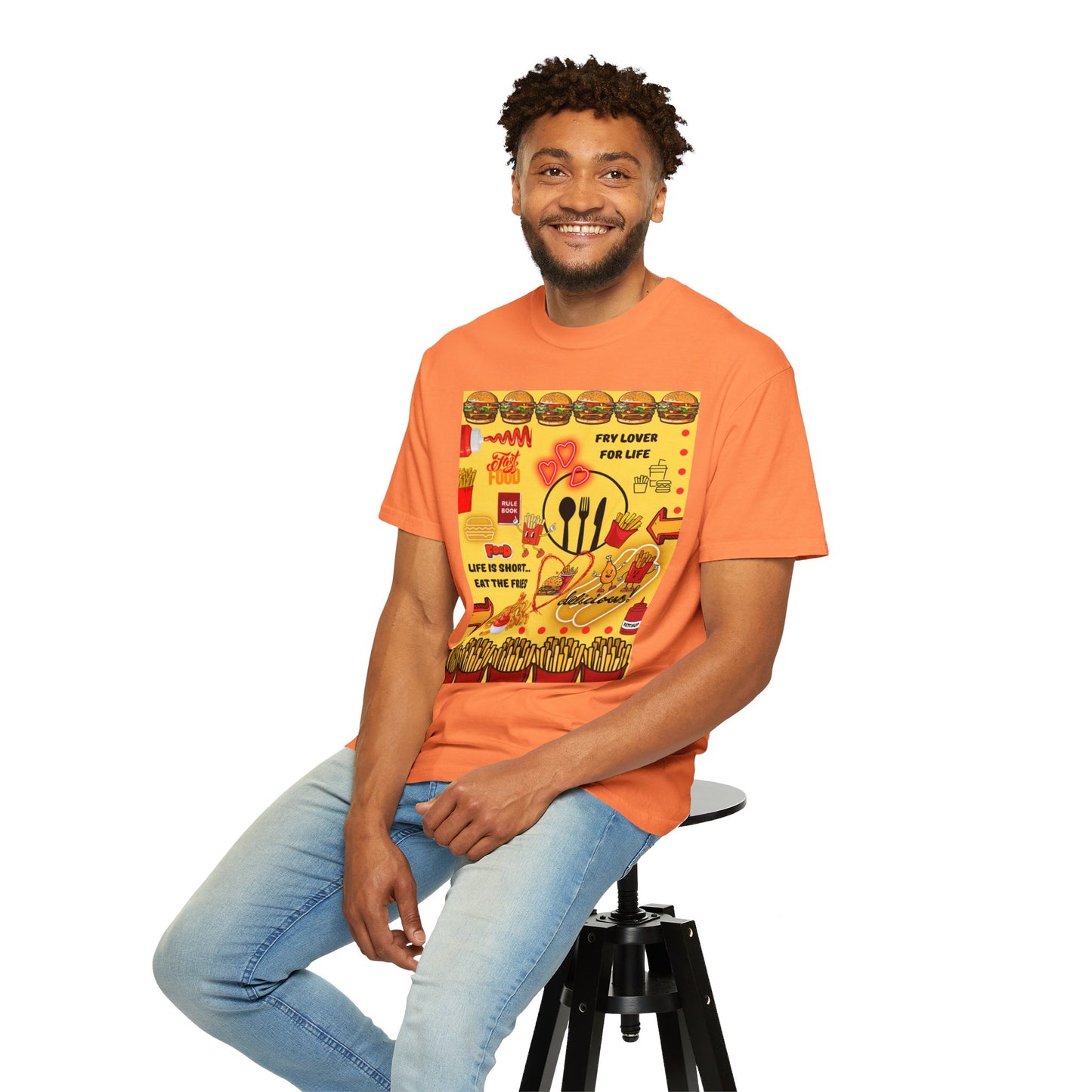 Eat The Fries Unisex Garment-Dyed T-shirt