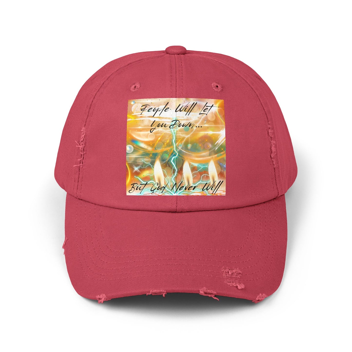 But God Never Will Unisex Distressed Cap - Buy Online
