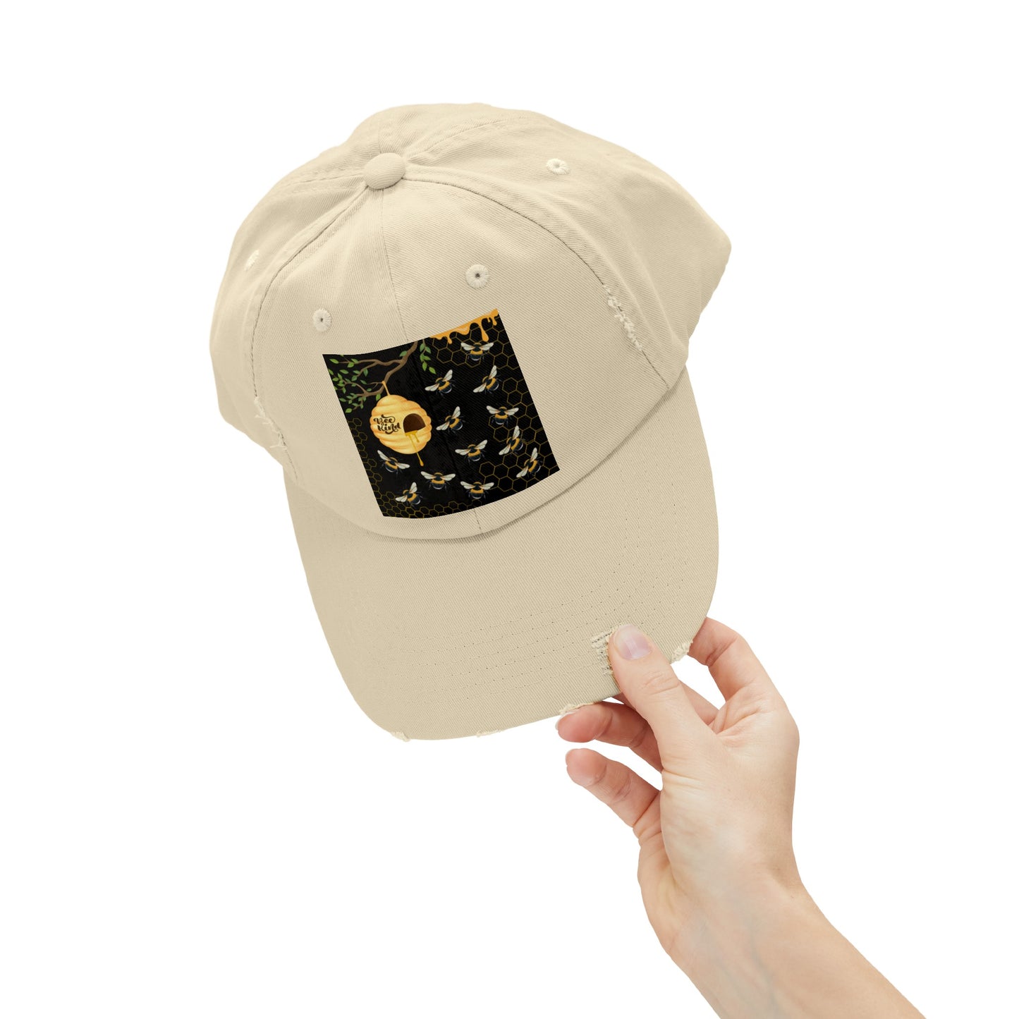 Bee Kind Unisex Distressed Cap