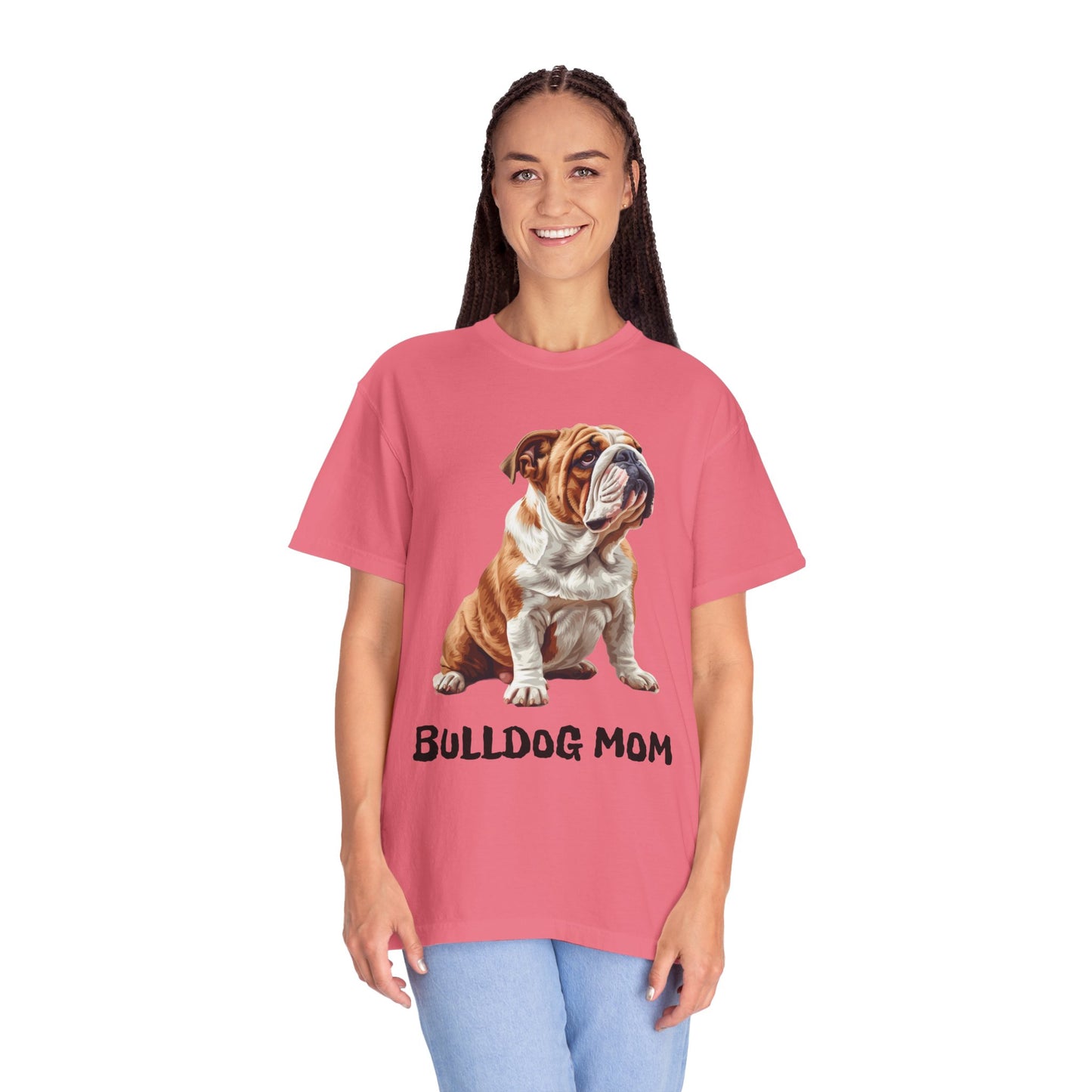 Bulldog Mom Unisex Garment-Dyed T-shirt