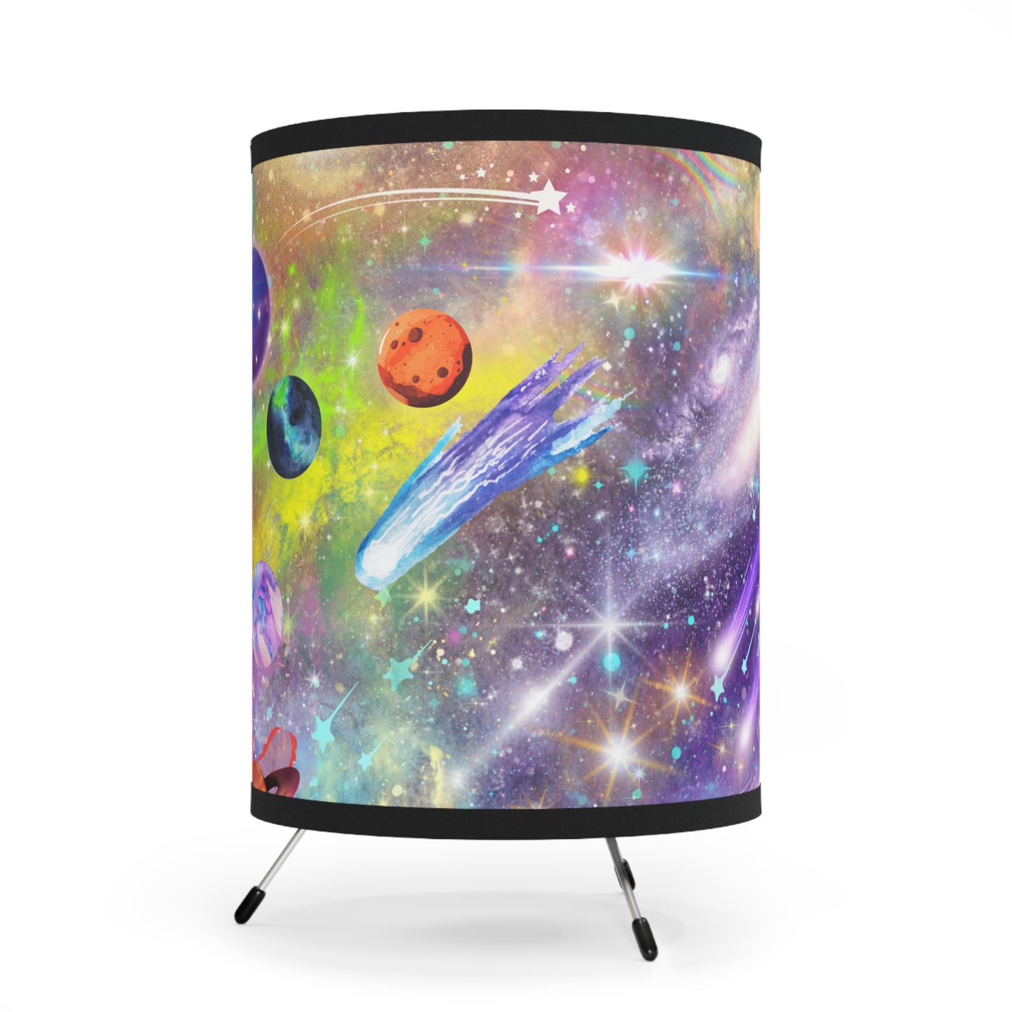 Beyond The Galaxy Tripod Lamp with High-Res Printed Shade, US\CA plug