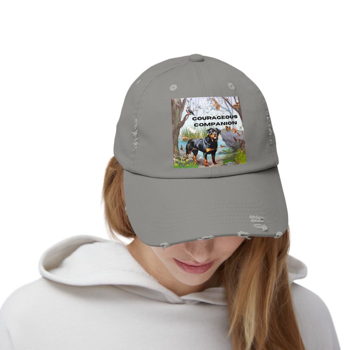 Courageous Companion Unisex Distressed Cap